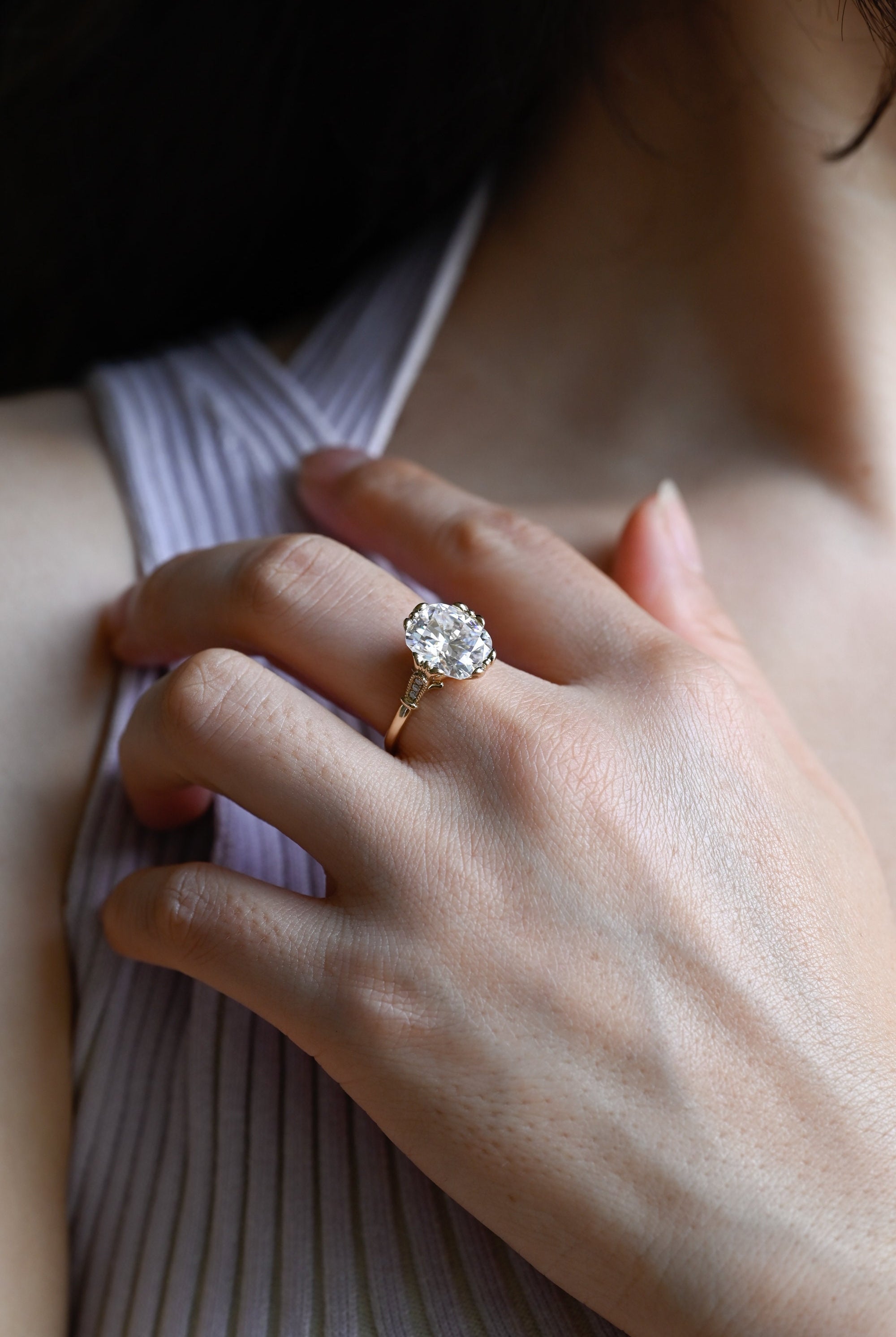 Modern Cluster Engagement Ring