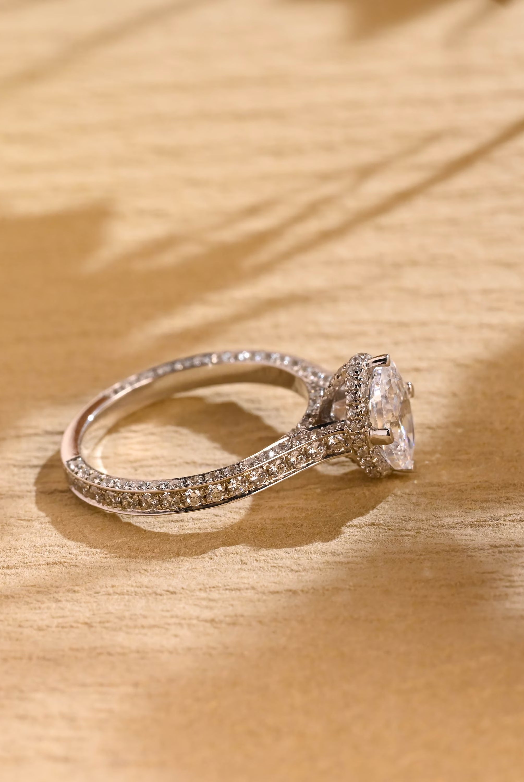 Oval Moissanite Engagement Ring