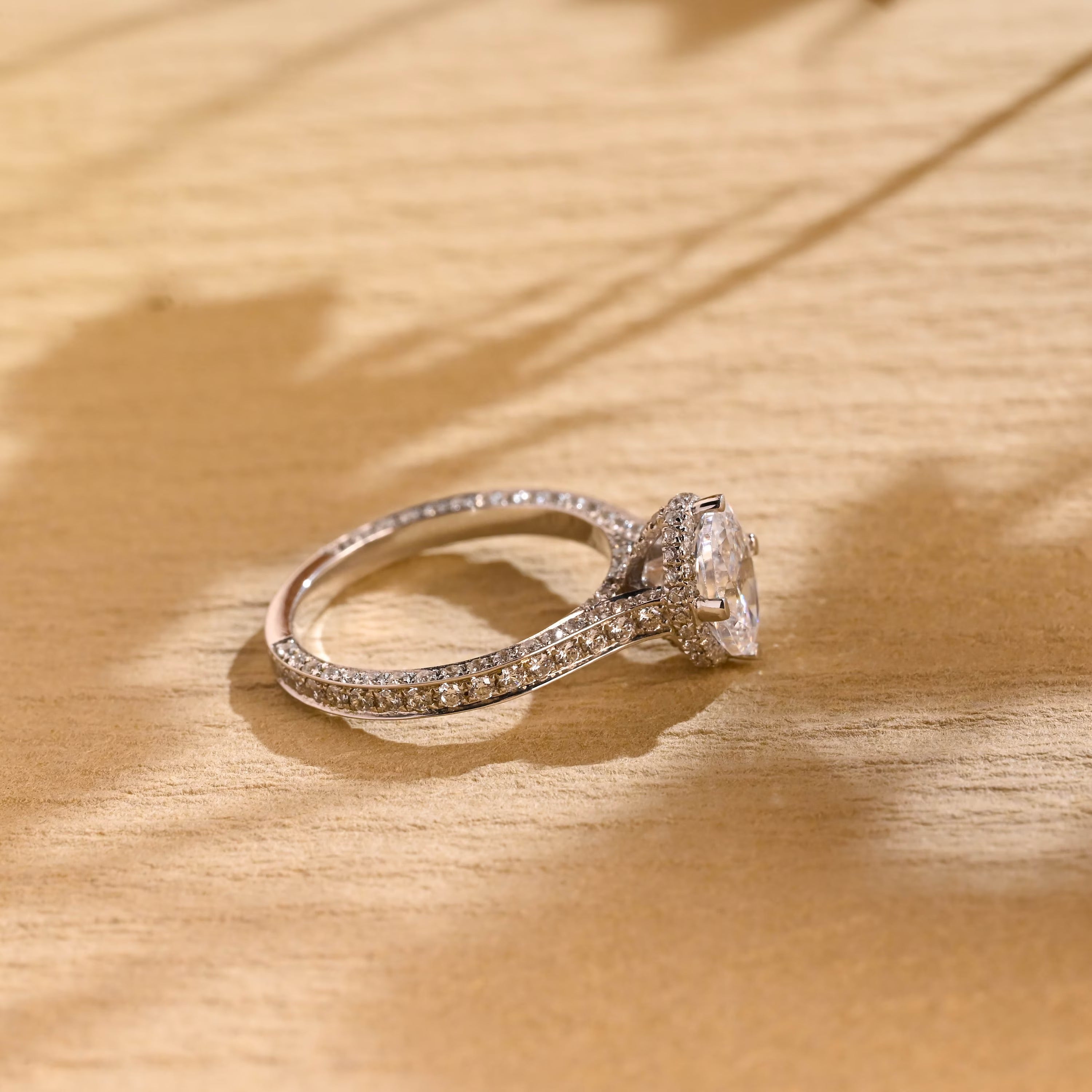 Oval Moissanite Engagement Ring