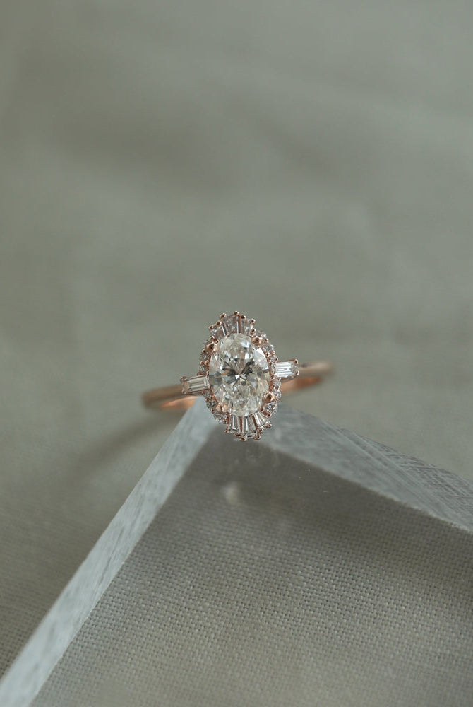 Moissanite Cluster Ring
