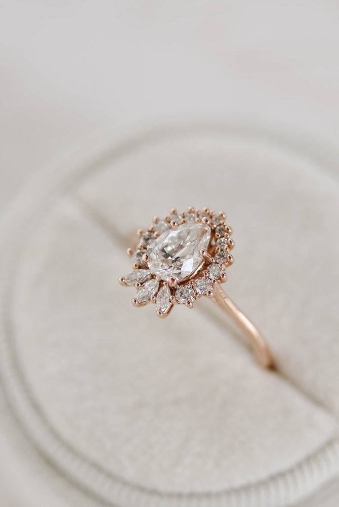 Pear Bridal Ring