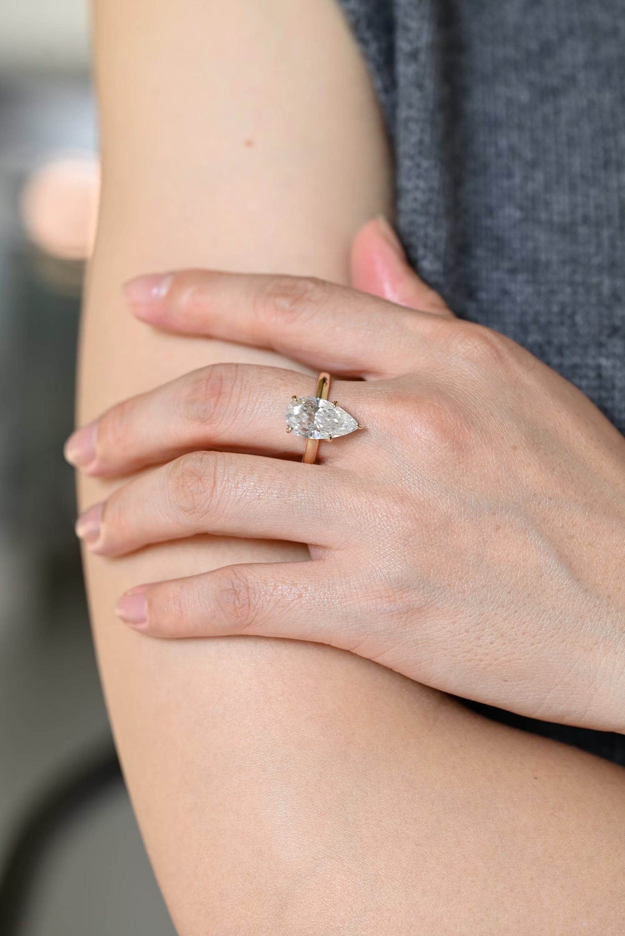 Hidden Halo Engagement Ring
