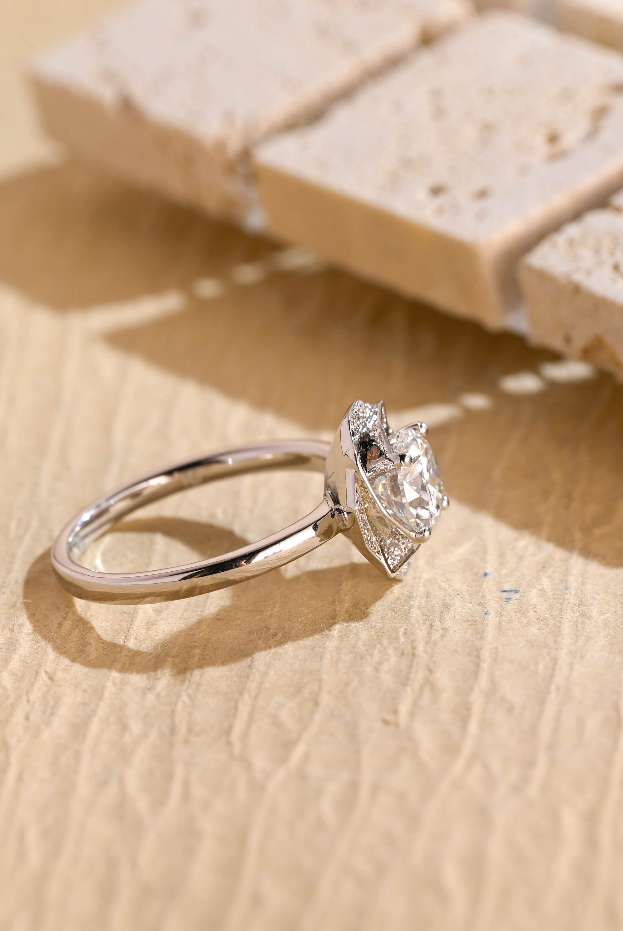Luxury Moissanite Engagement Ring