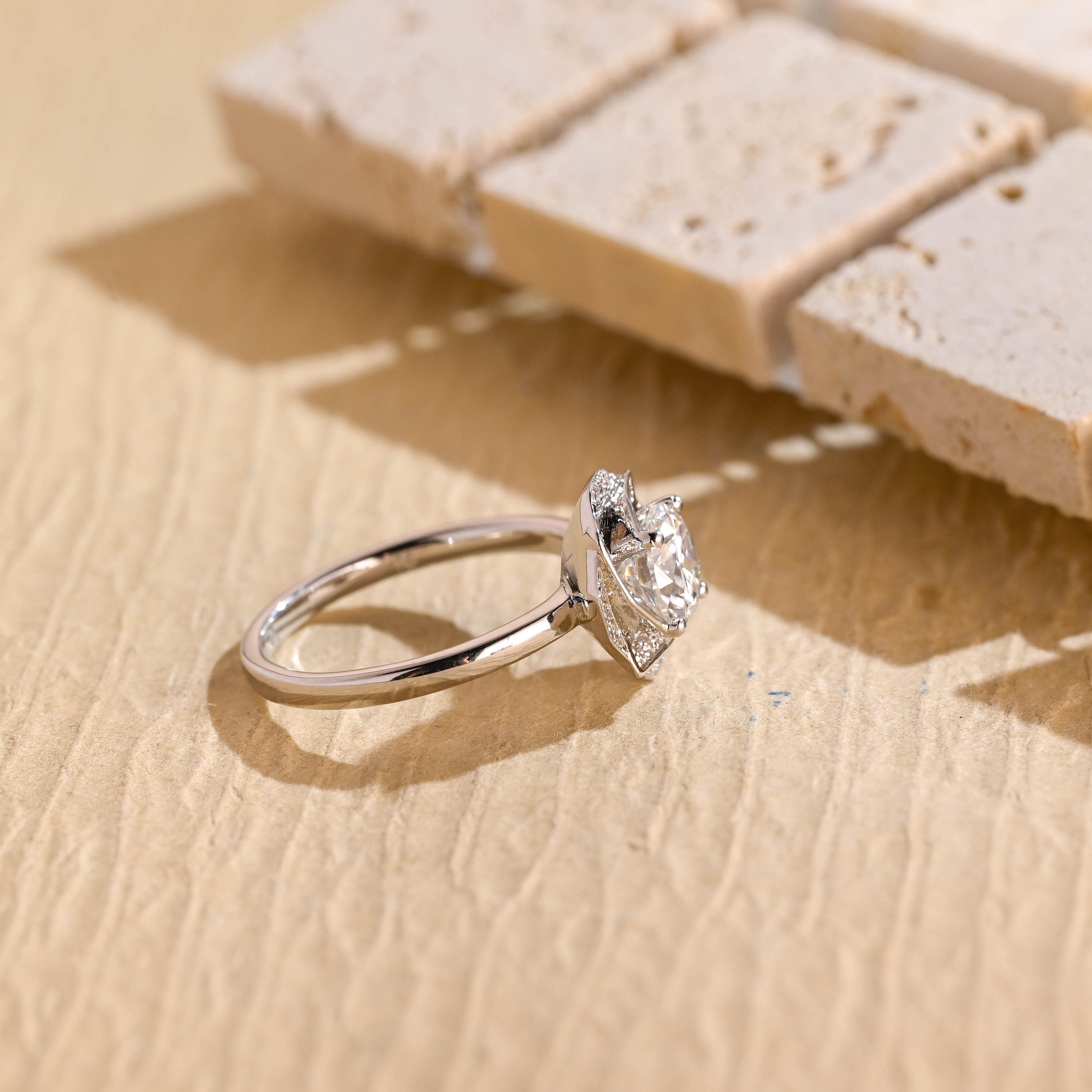 Luxury Moissanite Engagement Ring