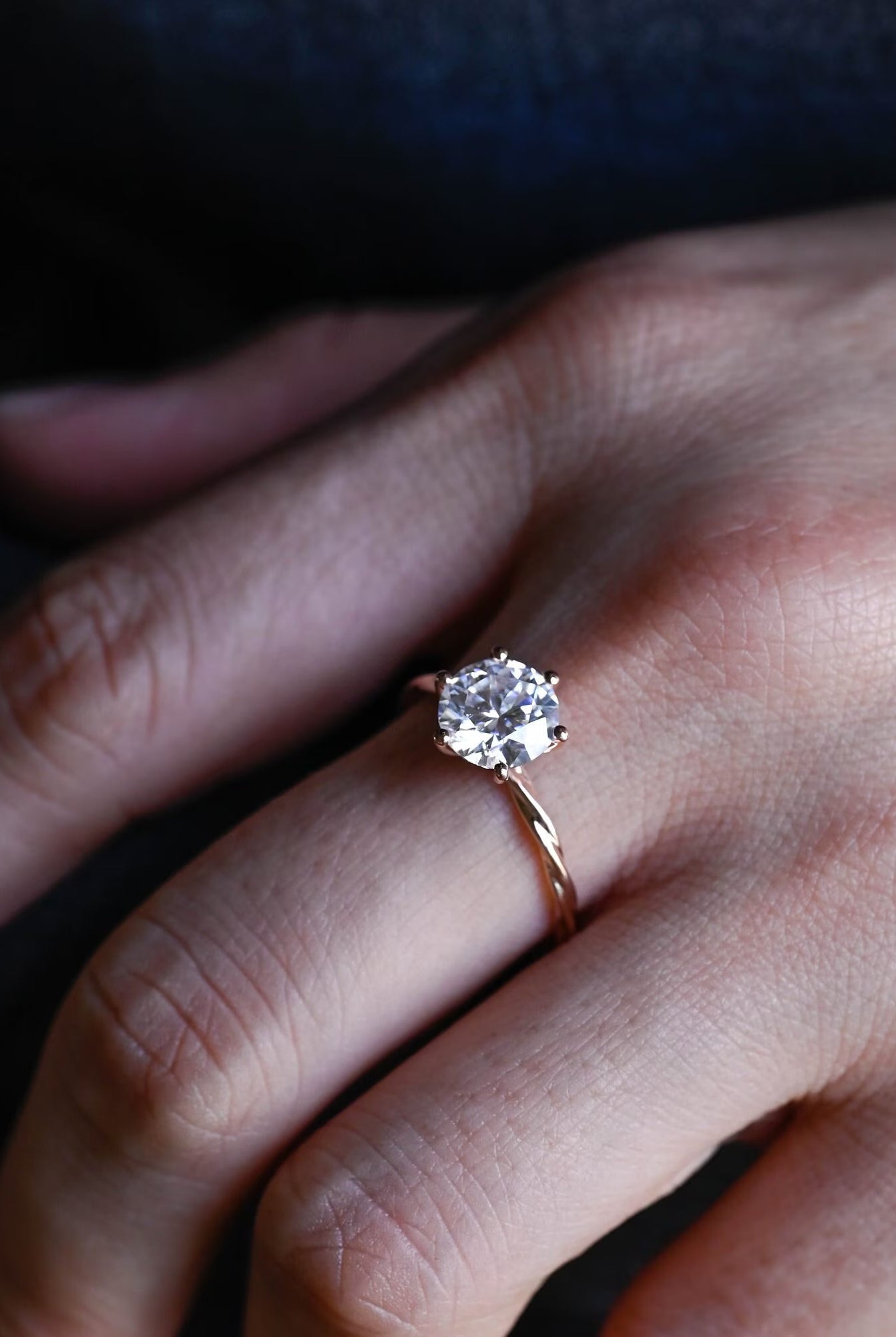 Classic Moissanite Engagement Ring