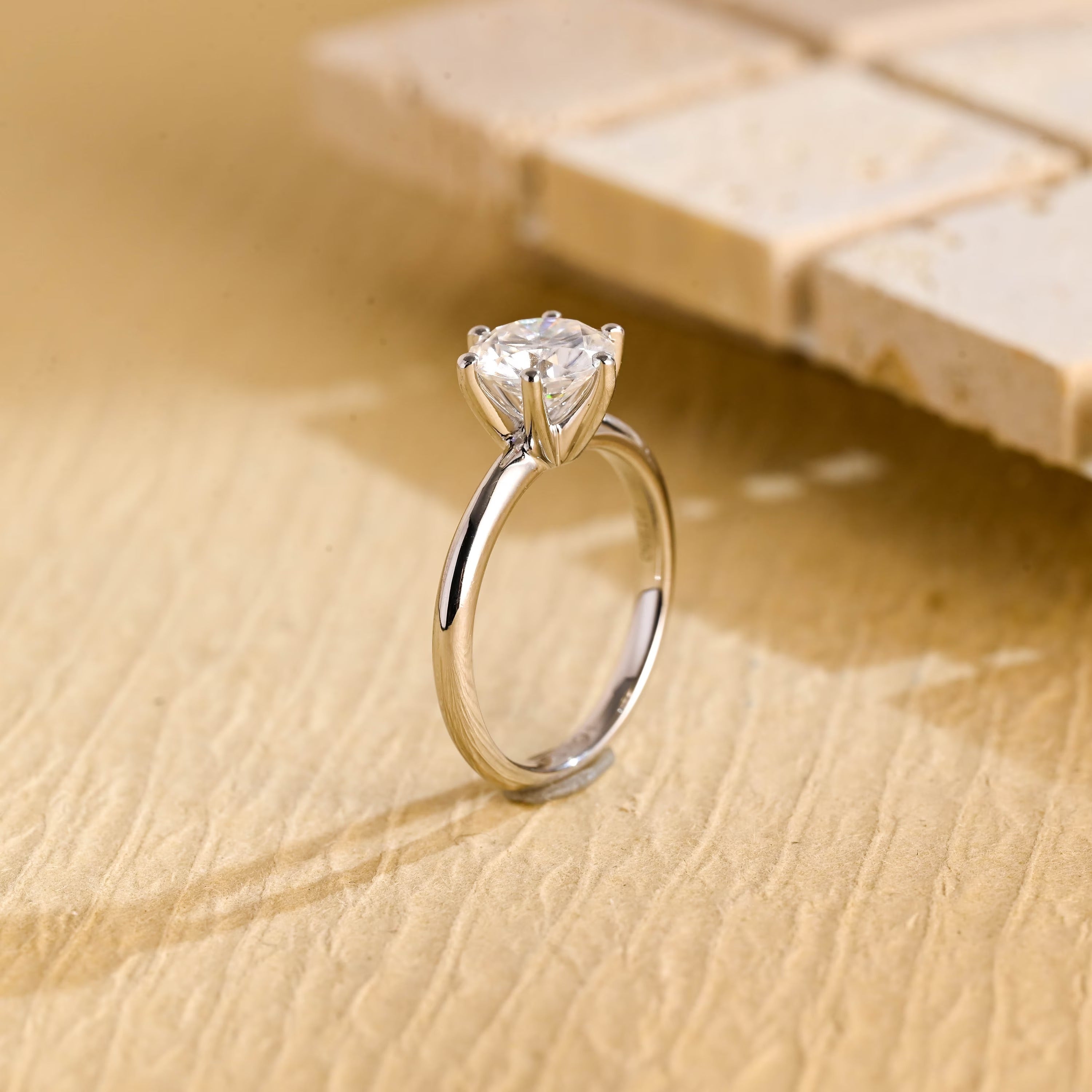 Lab Created Moissanite Ring