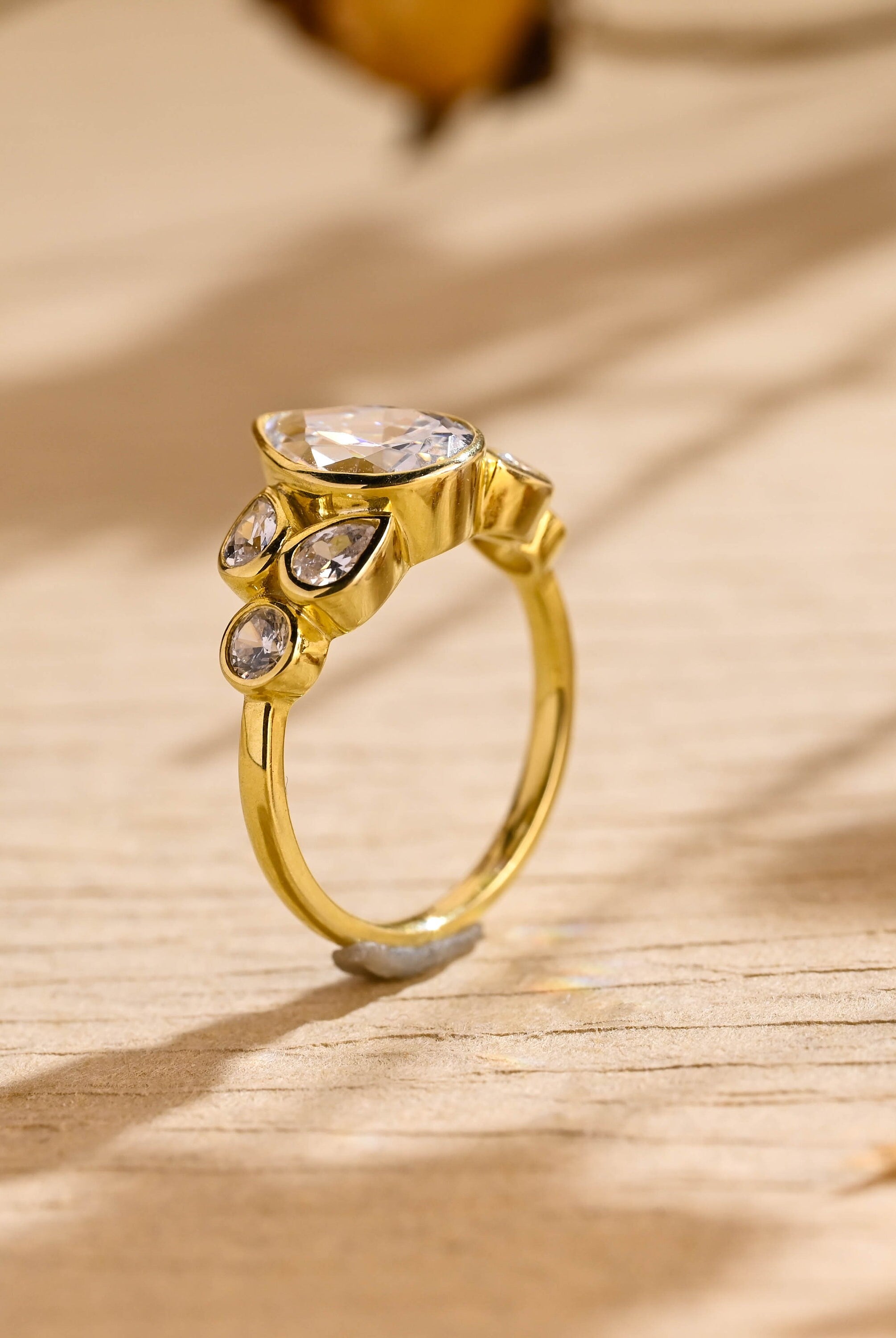 best pear cut seven stone moissanite engagement rings 2026