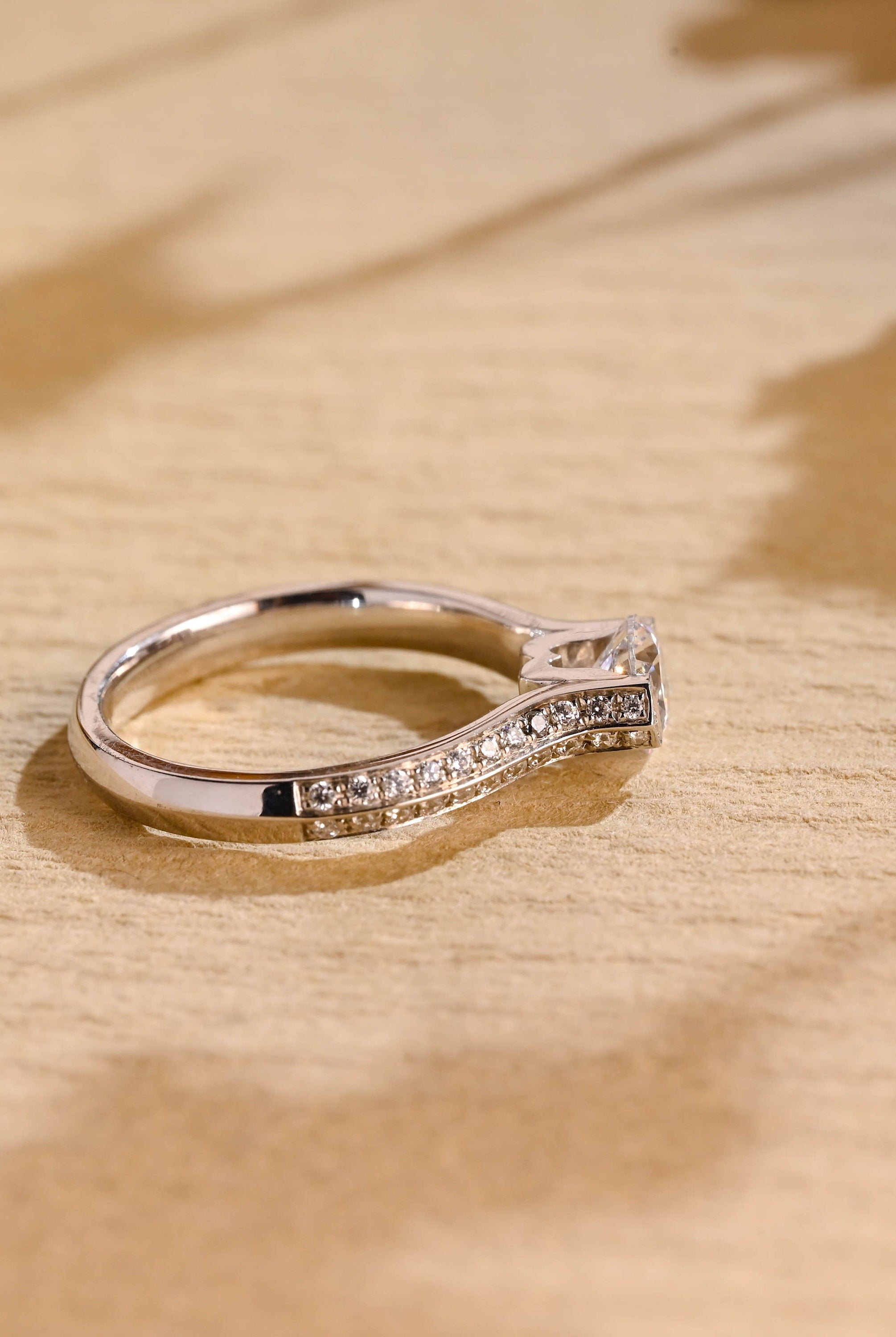 Round Cut Moissanite Ring