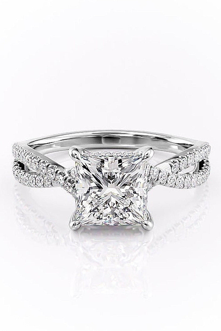 princess-cut-solitaire-cross-over-pave-moissanite-engagement-ring
