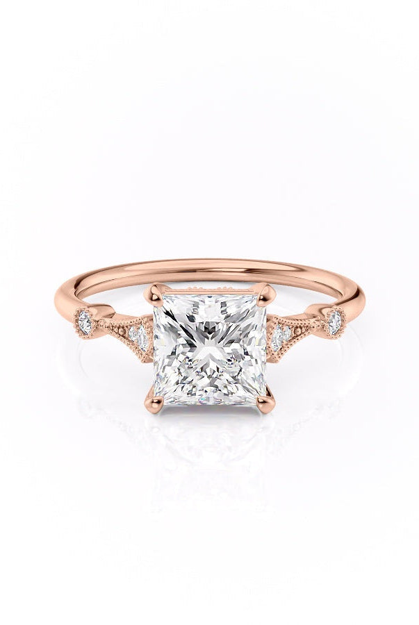 princess-solitaire-milgrain-setting-moissanite-engagement-ring