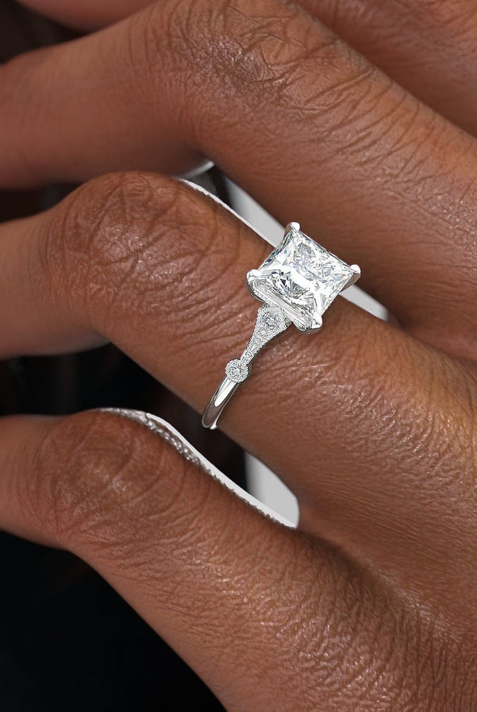 princess-solitaire-milgrain-setting-moissanite-engagement-ring