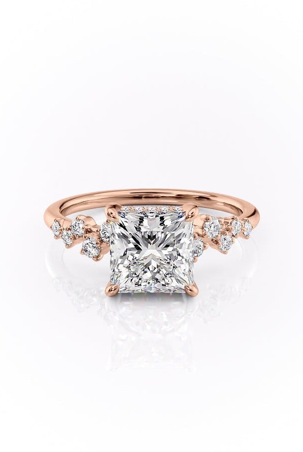 princess-cut-cluster-moissanite-engagement-ring-2