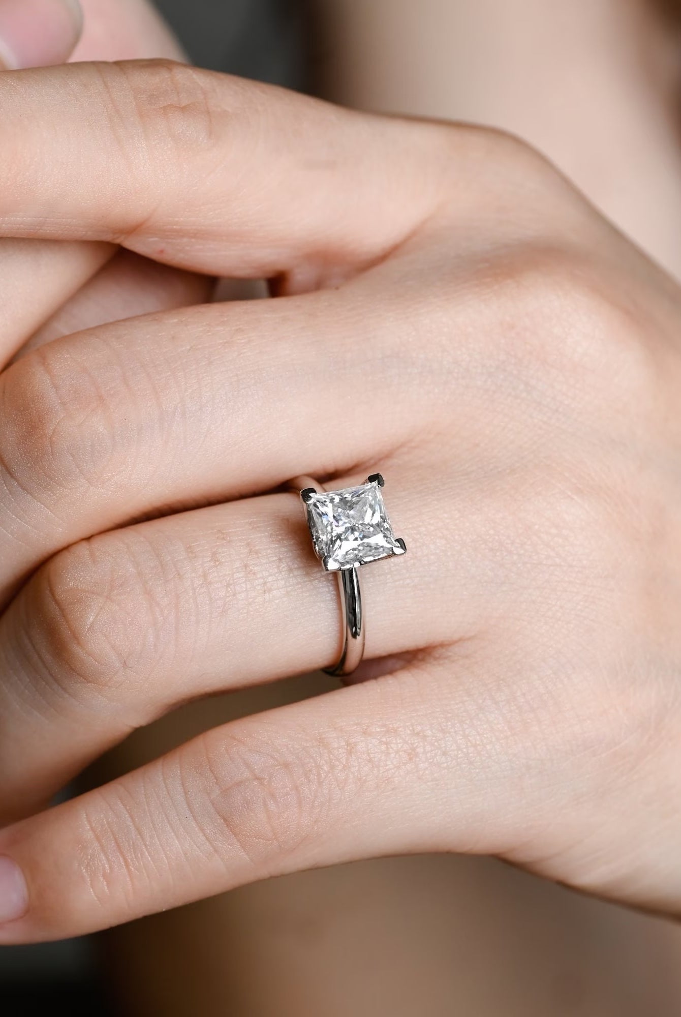 Lab Created Moissanite Ring