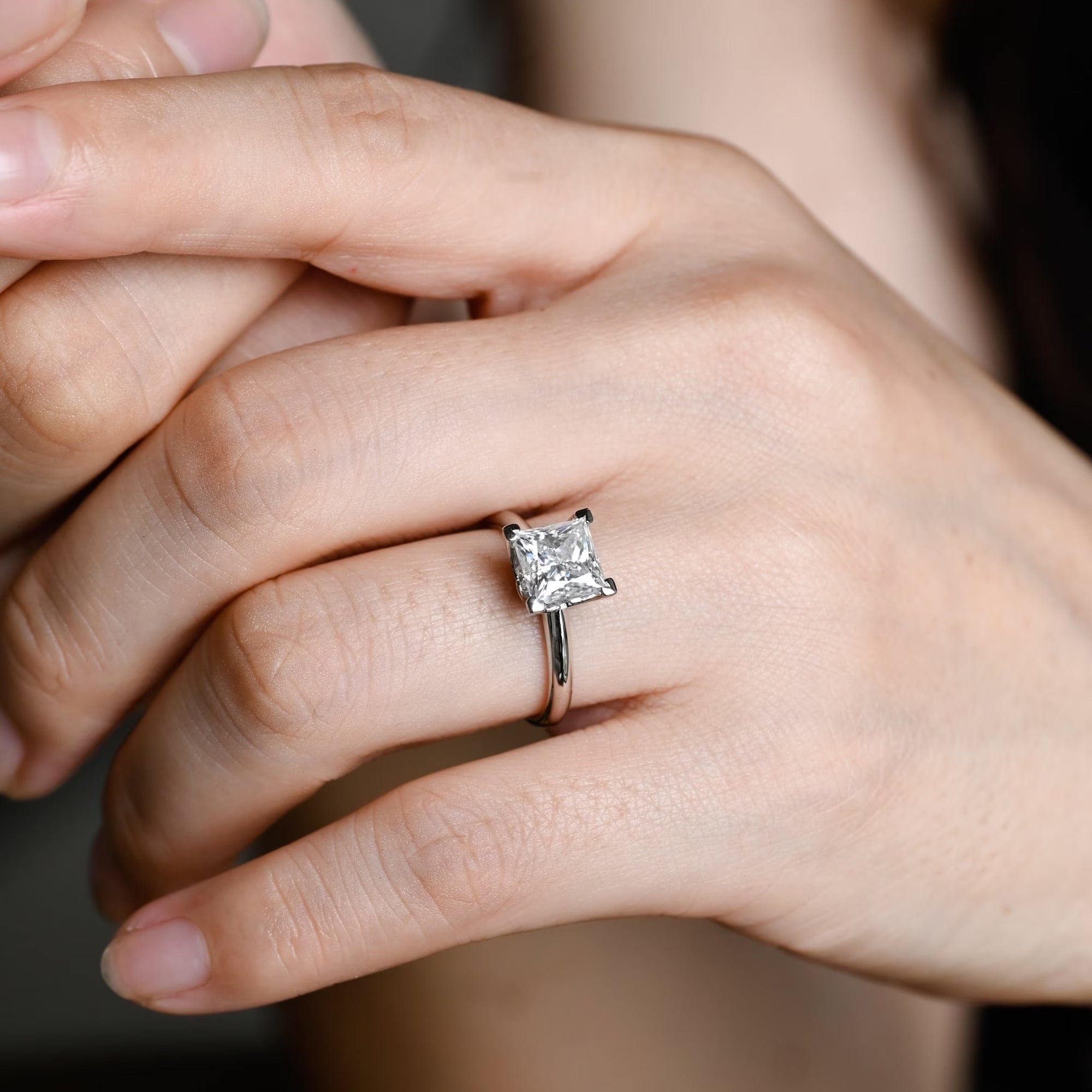 Lab Created Moissanite Ring