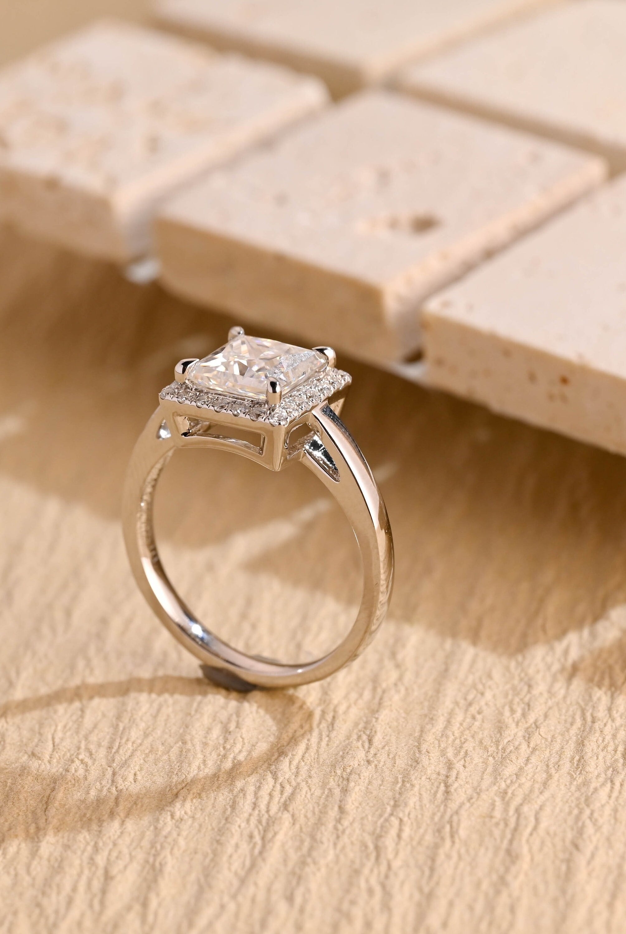 Halo Engagement Ring for Women