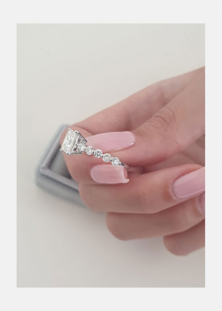 Moissanite Proposal Ring