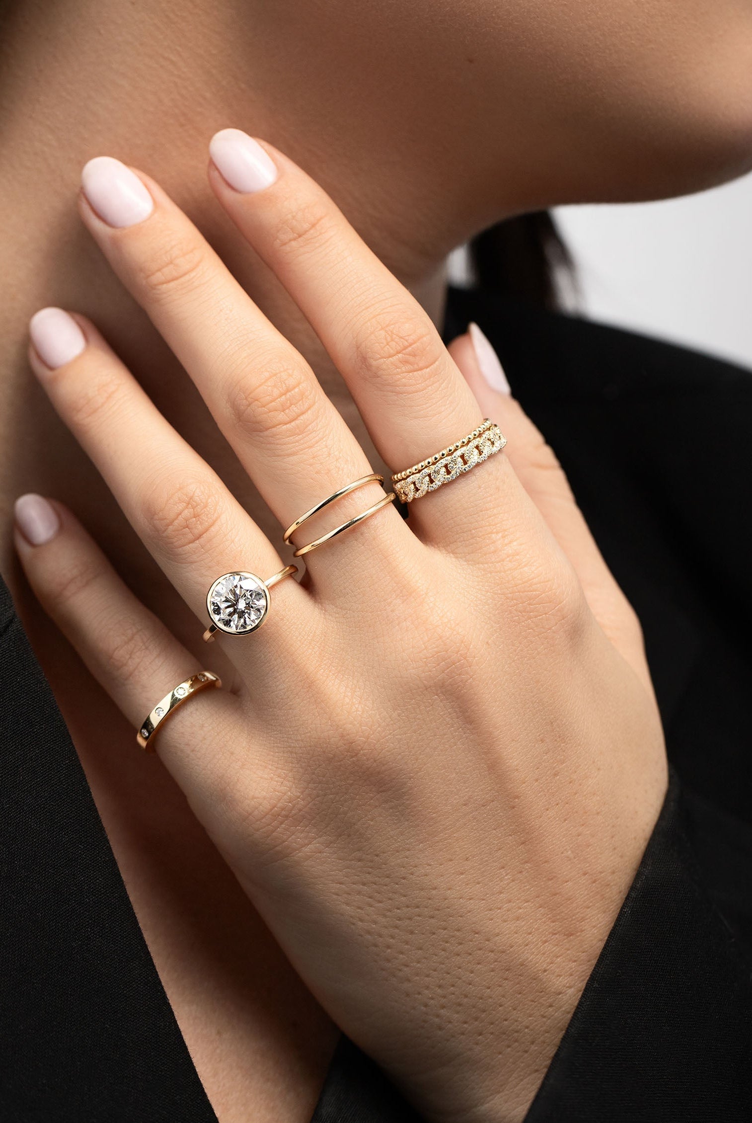 2.50mm Round Cut Moissanite Flush Set Diamond Wedding Band