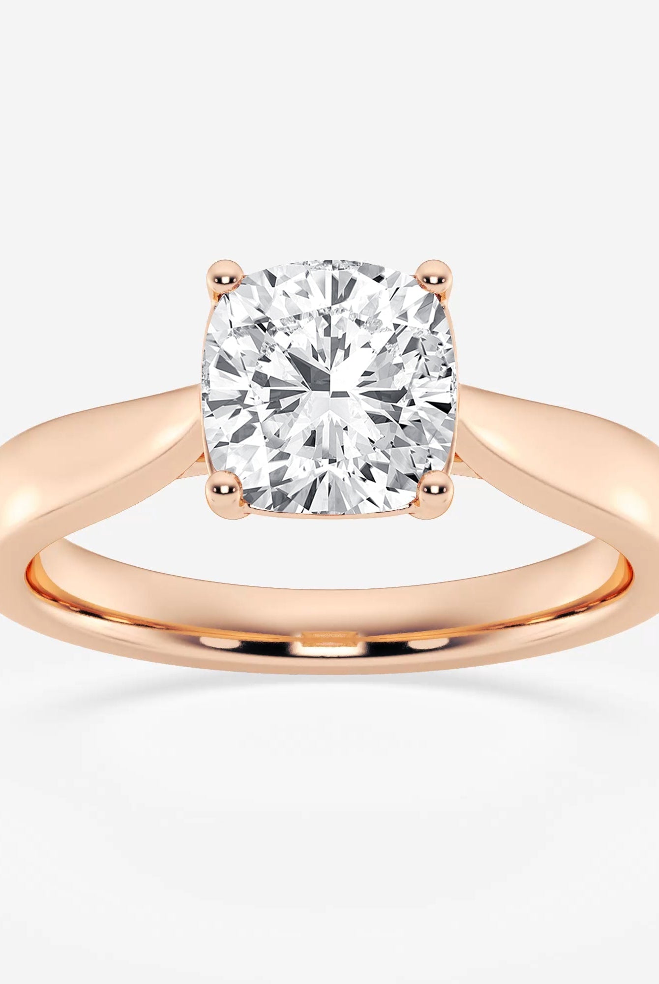 Cushion Cut Diamond Solitaire Moissanite Engagement Ring For Her