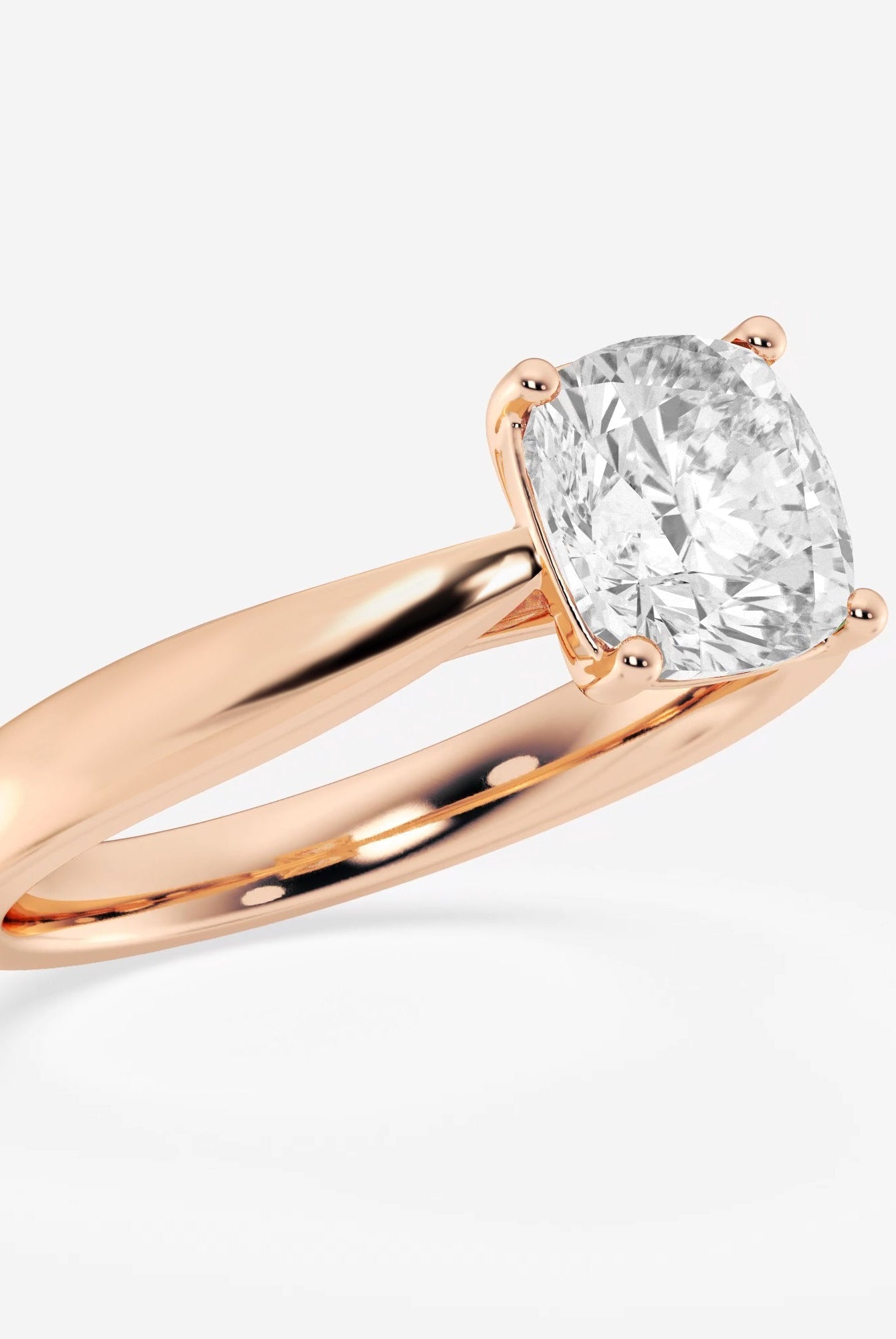 Cushion Cut Diamond Solitaire Moissanite Engagement Ring For Her