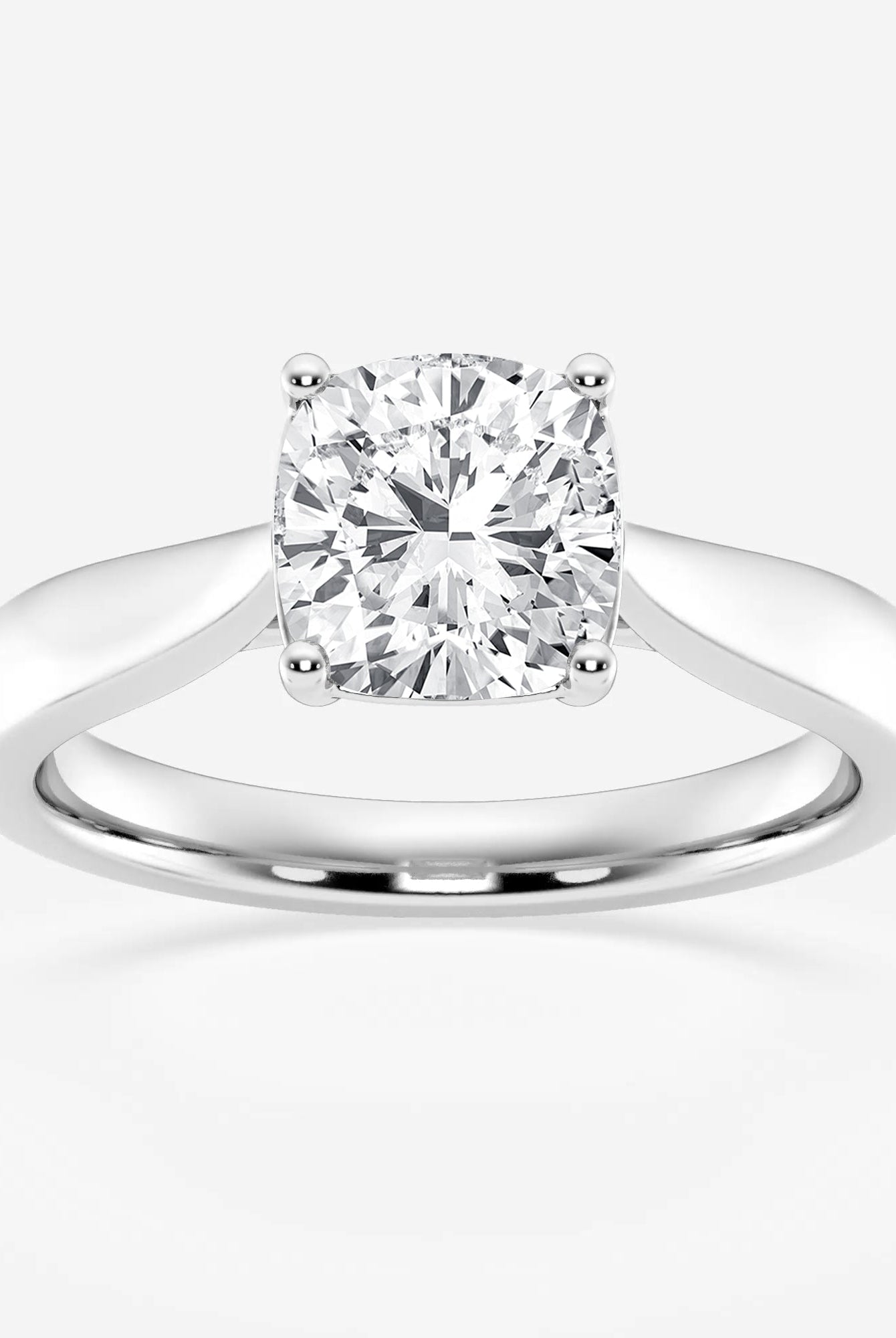 Cushion Cut Diamond Solitaire Moissanite Engagement Ring For Her
