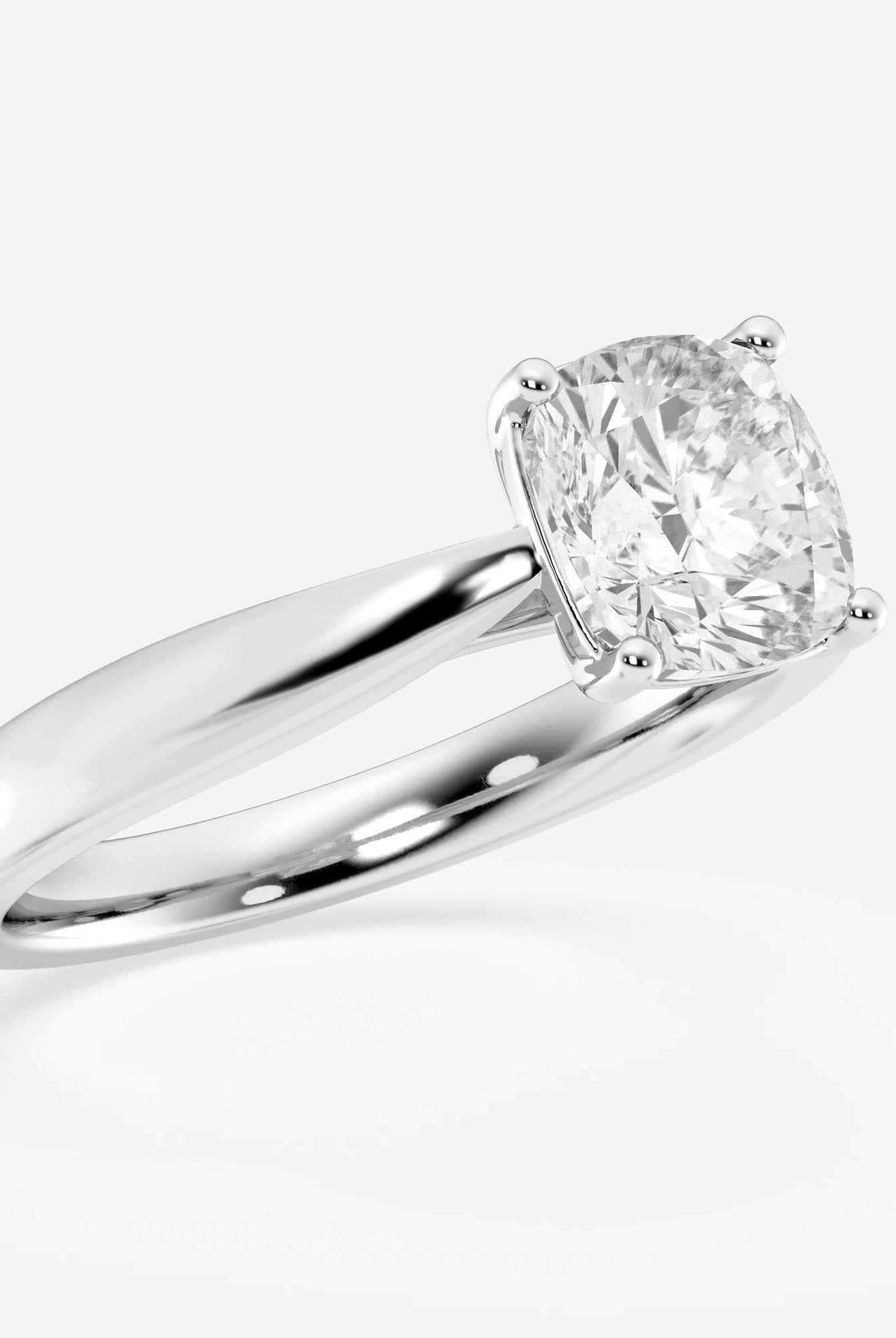 Cushion Cut Diamond Solitaire Moissanite Engagement Ring For Her
