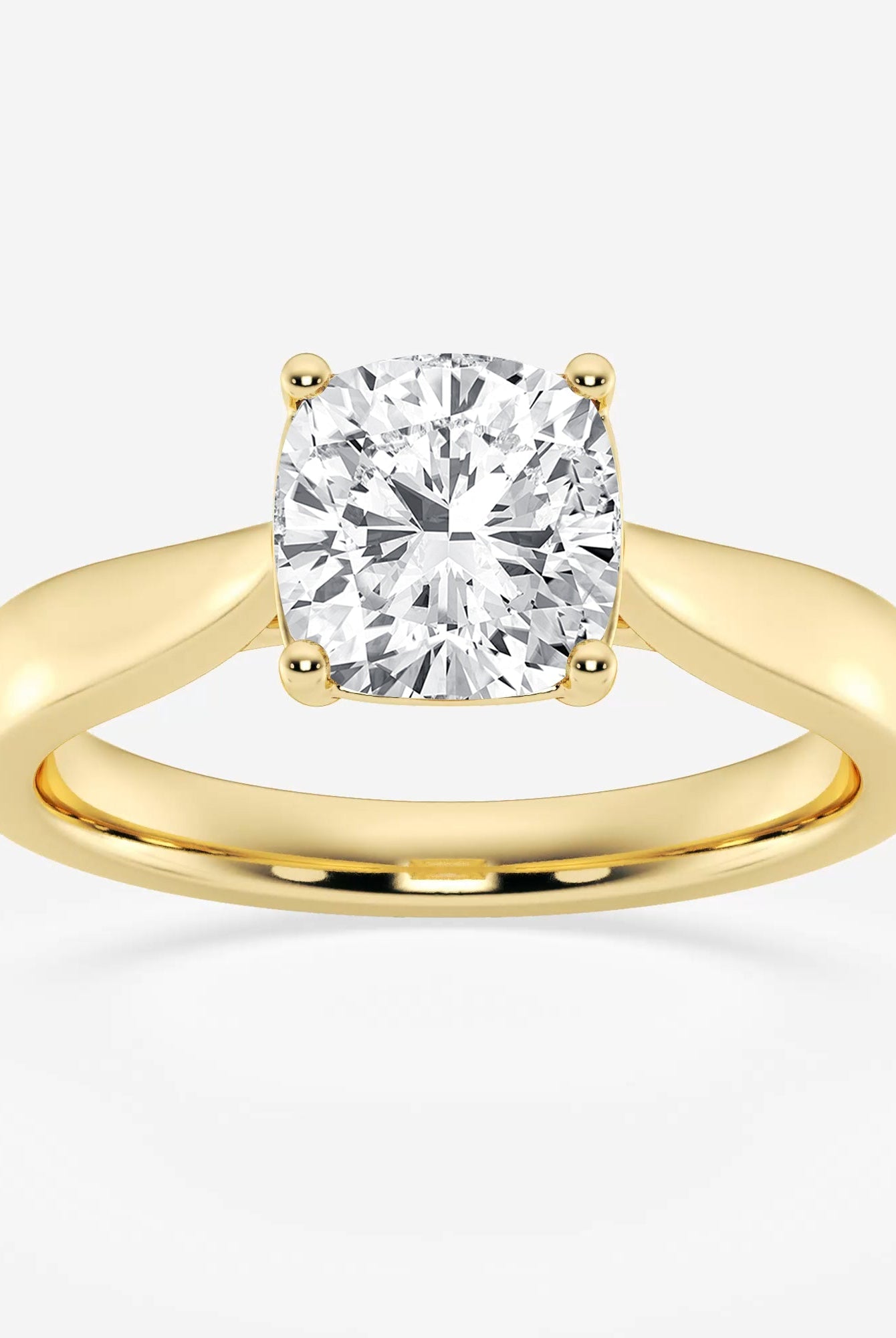 Cushion Cut Diamond Solitaire Moissanite Engagement Ring For Her