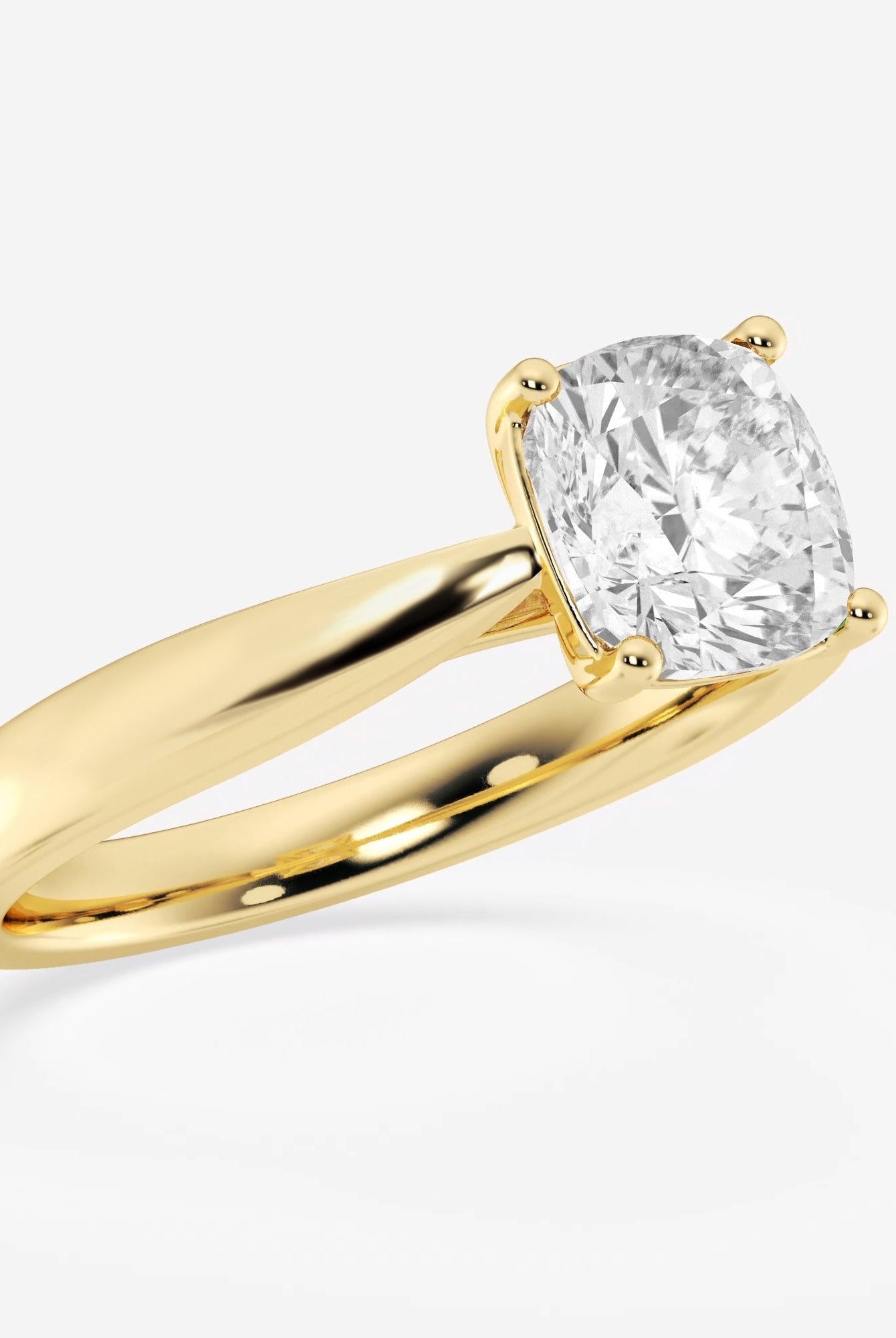 Cushion Cut Diamond Solitaire Moissanite Engagement Ring For Her
