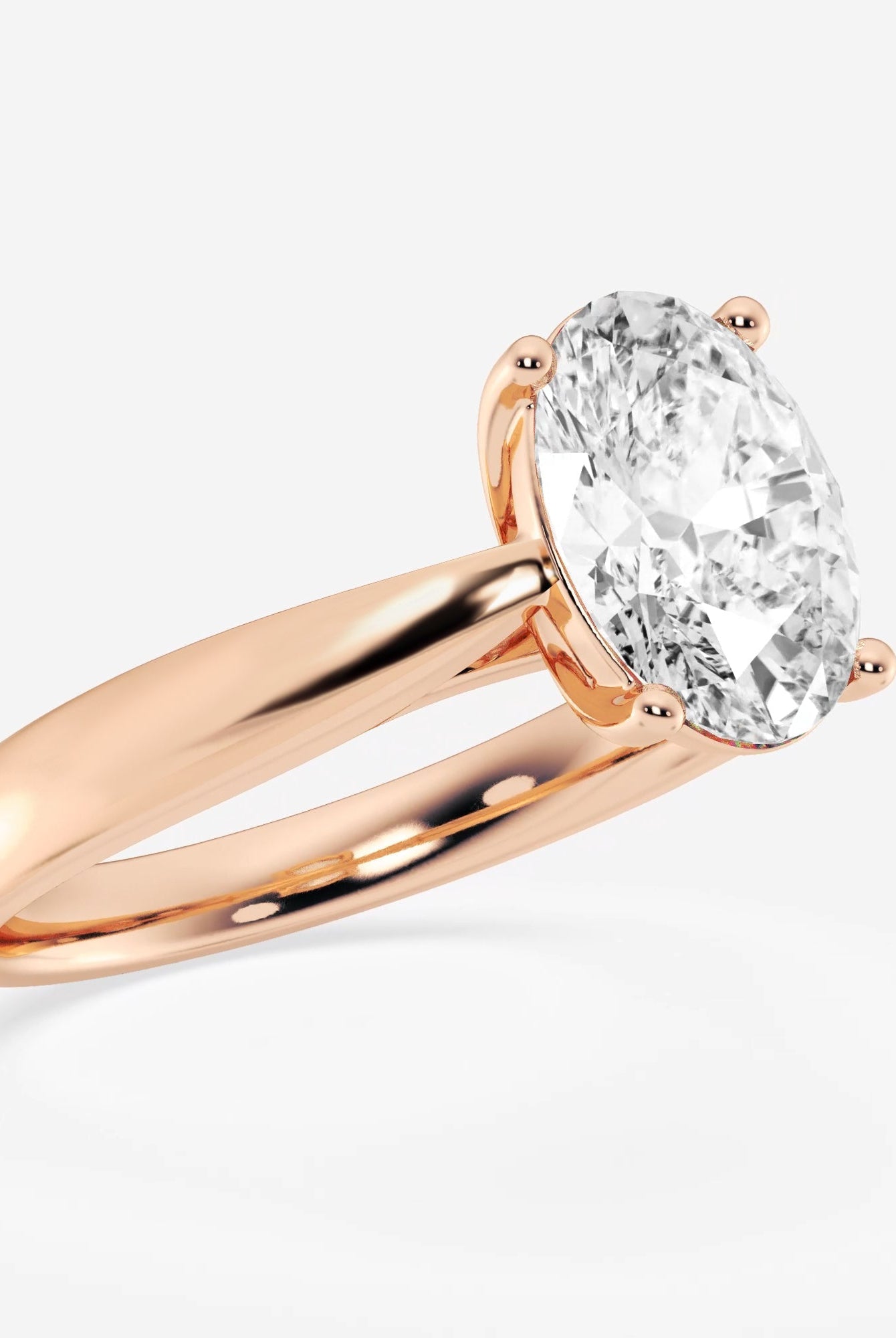Oval Cut Diamond Solitaire Moissanite Engagement Ring For Her