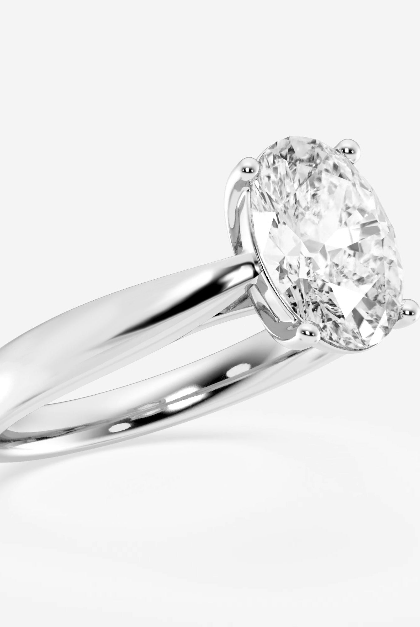 Oval Cut Diamond Solitaire Moissanite Engagement Ring For Her