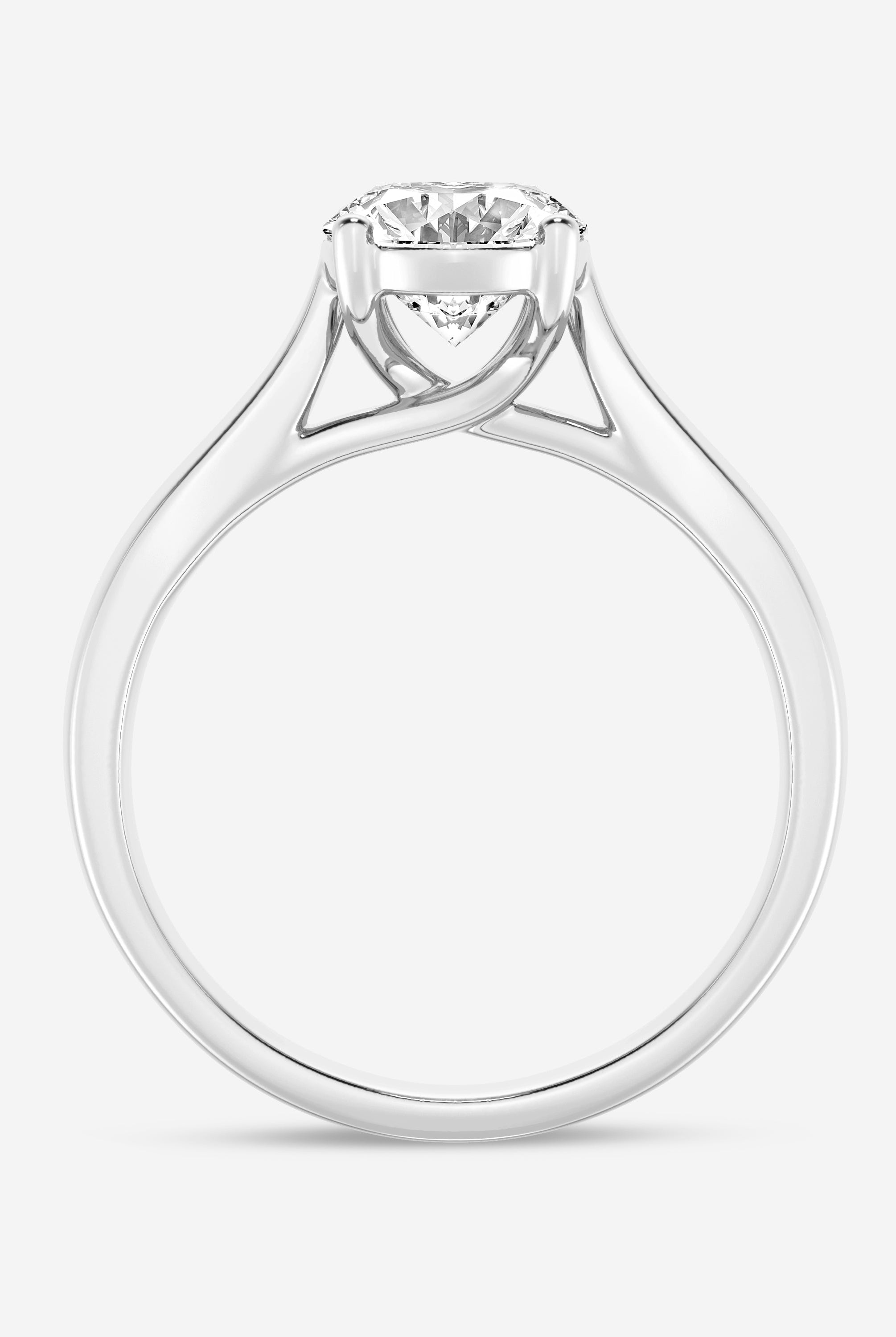 Oval Cut Diamond Solitaire Moissanite Engagement Ring For Her