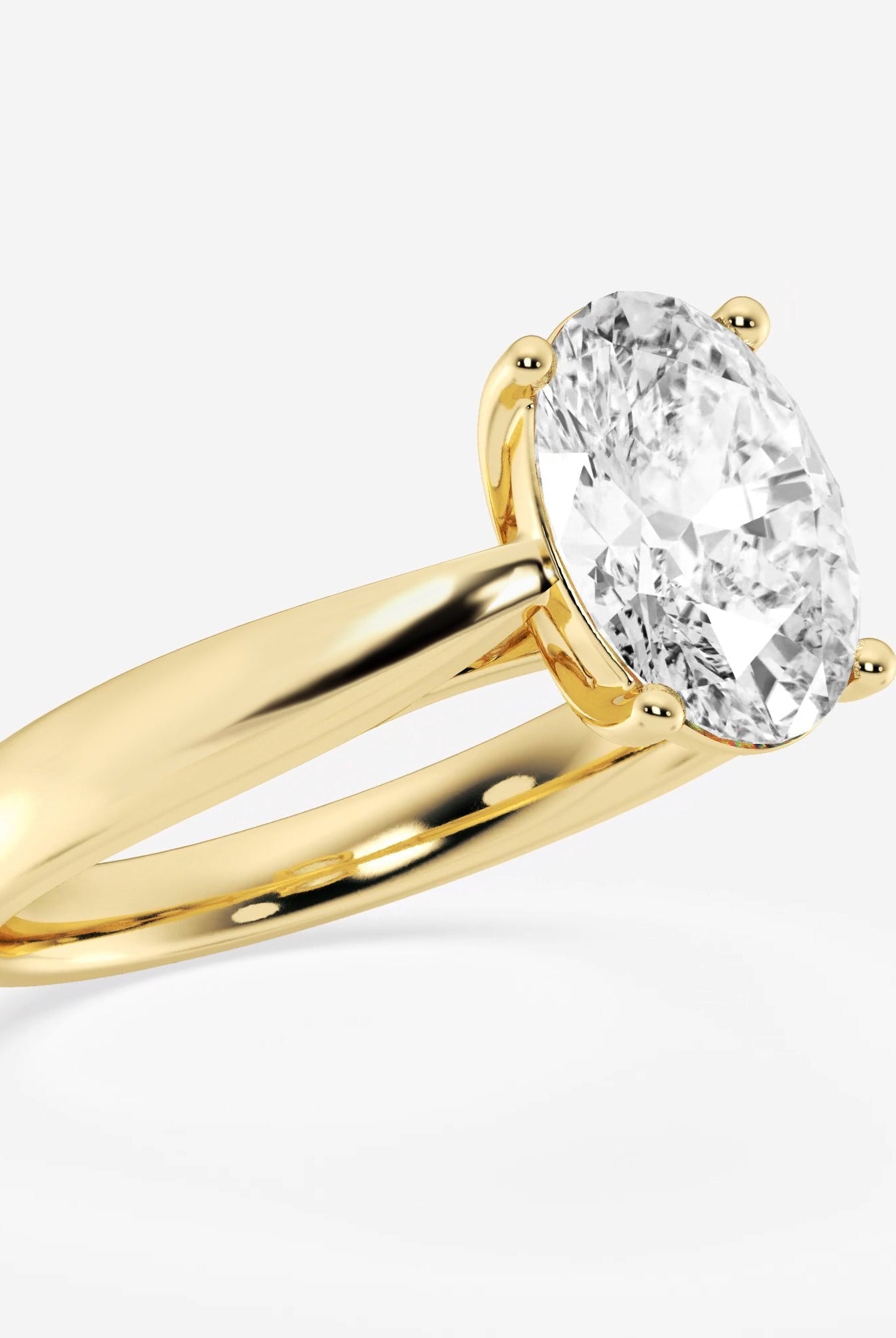 Oval Cut Diamond Solitaire Moissanite Engagement Ring For Her