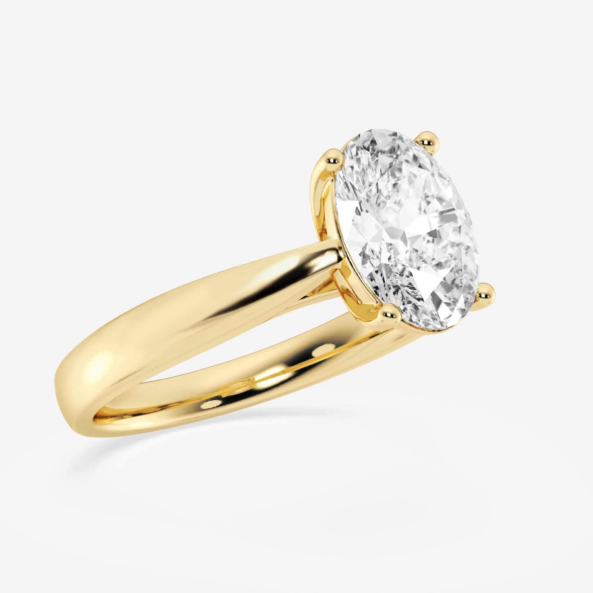 Oval Cut Diamond Solitaire Moissanite Engagement Ring For Her