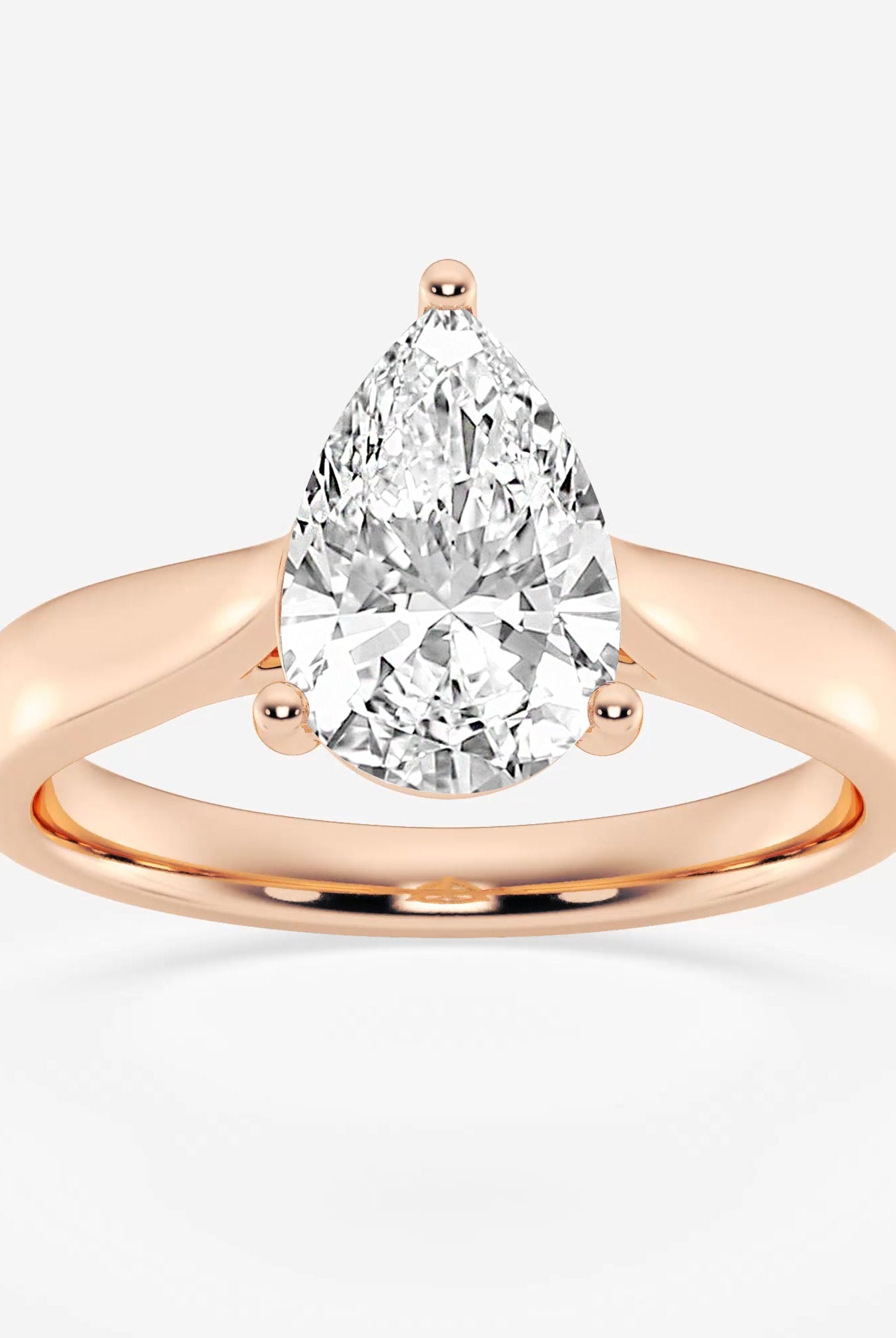 Pear Cut Moissanite Solitaire Diamond Engagement Ring For Women