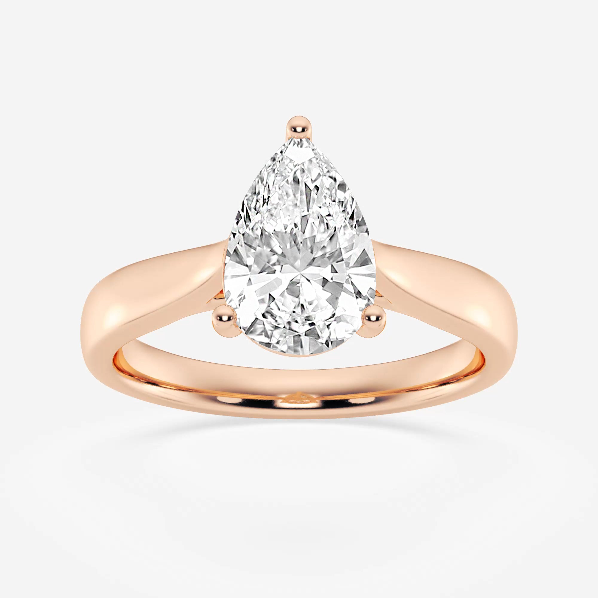 Pear Cut Moissanite Solitaire Diamond Engagement Ring For Women