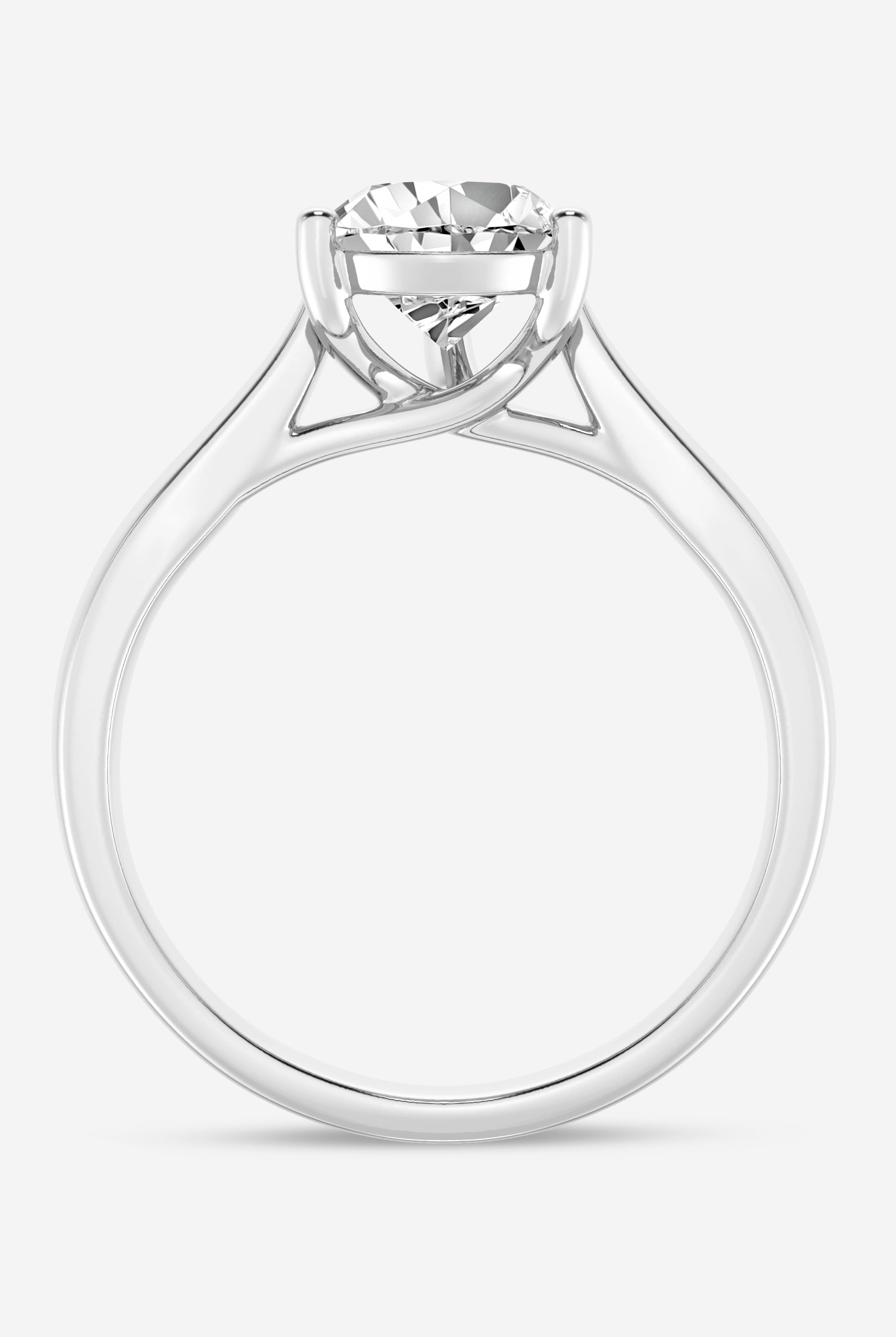 Pear Cut Moissanite Solitaire Diamond Engagement Ring For Women