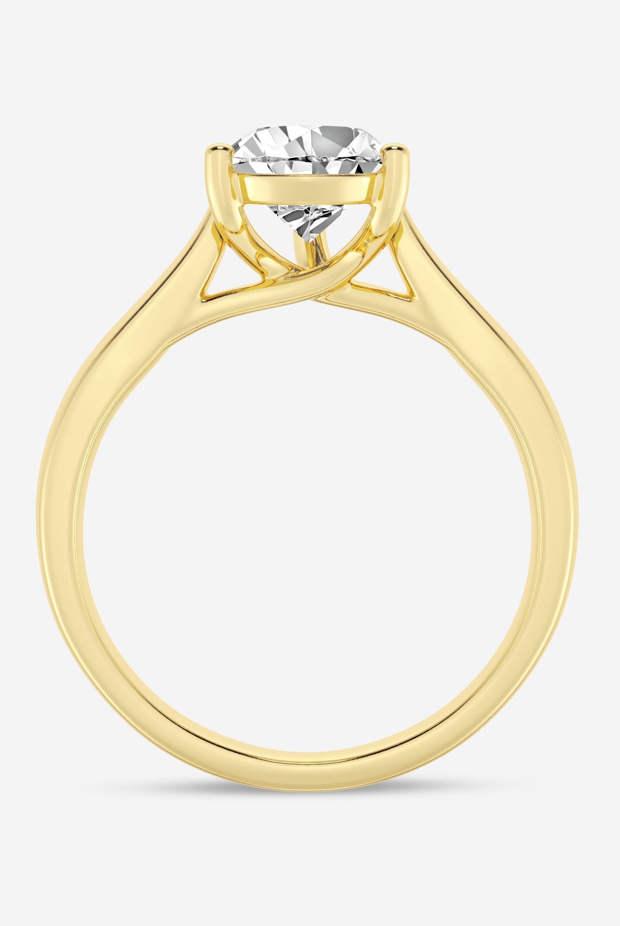 Pear Cut Moissanite Solitaire Diamond Engagement Ring For Women