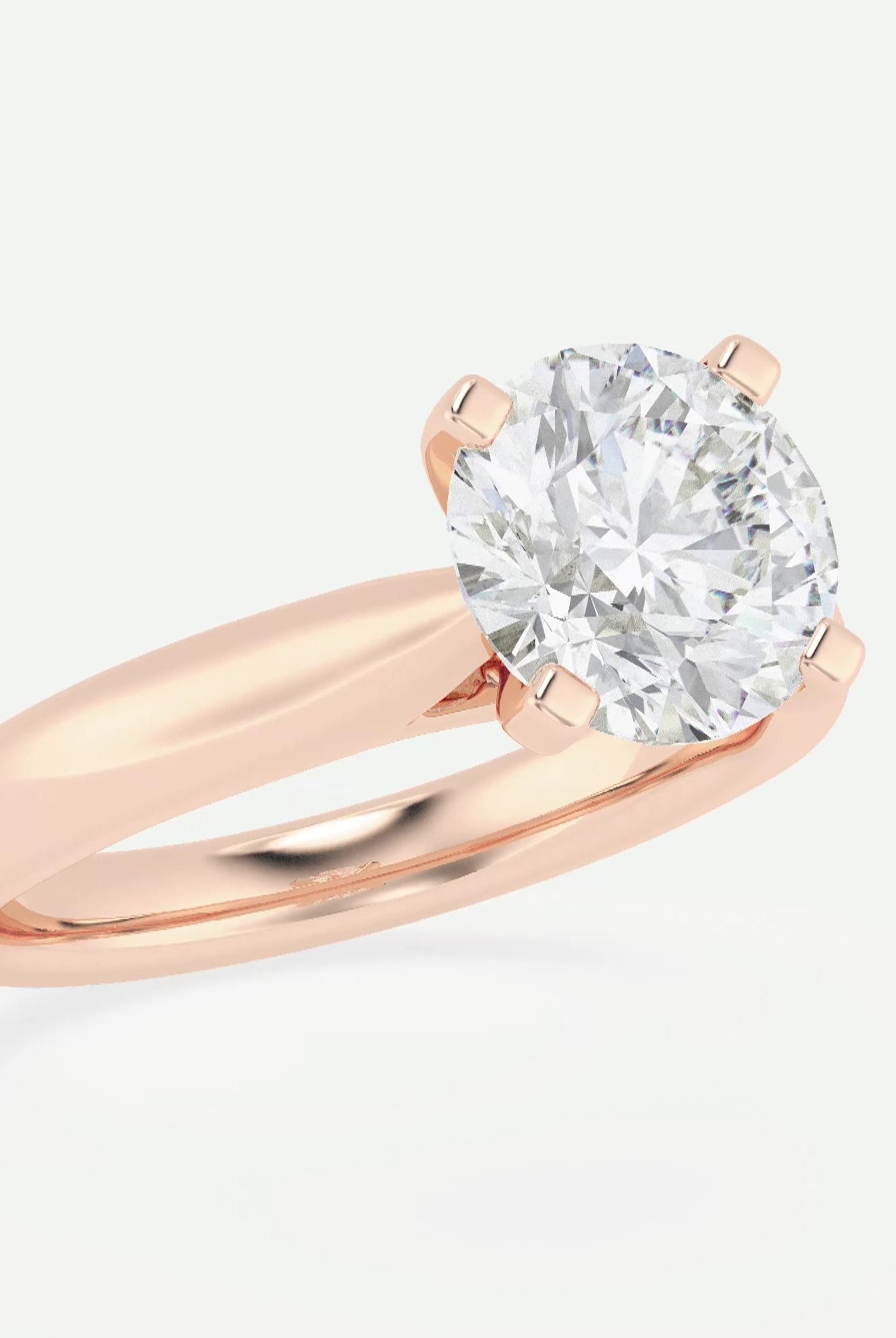 Round Cut Moissanite Cathedral Diamond Engagement Ring For Women