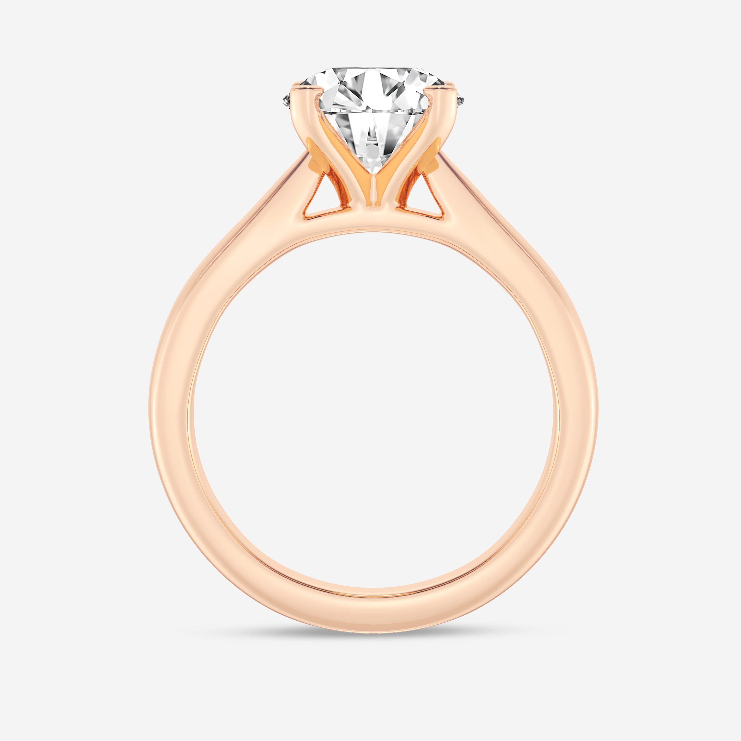 Round Cut Moissanite Cathedral Diamond Engagement Ring For Women