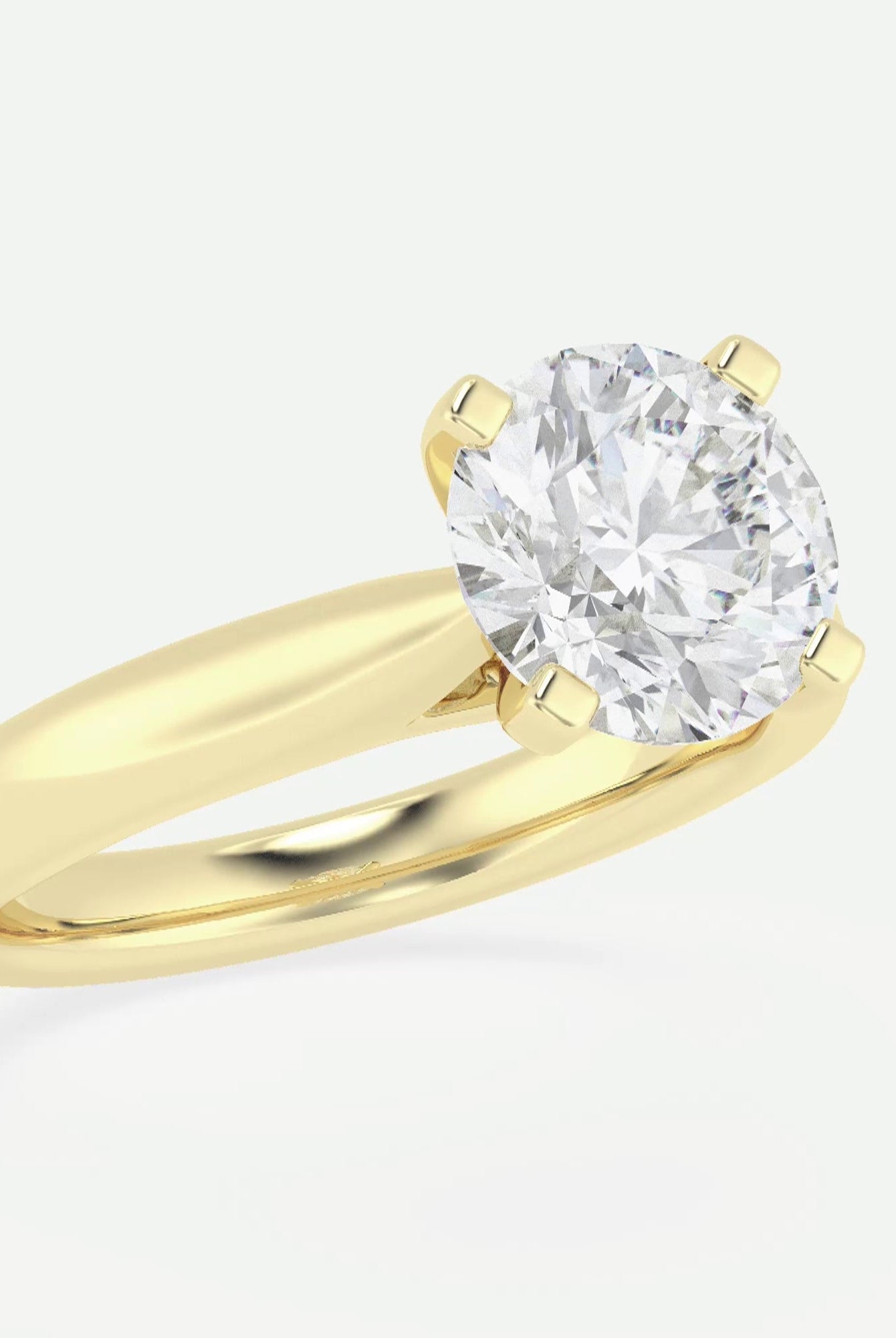 Round Cut Moissanite Cathedral Diamond Engagement Ring For Women
