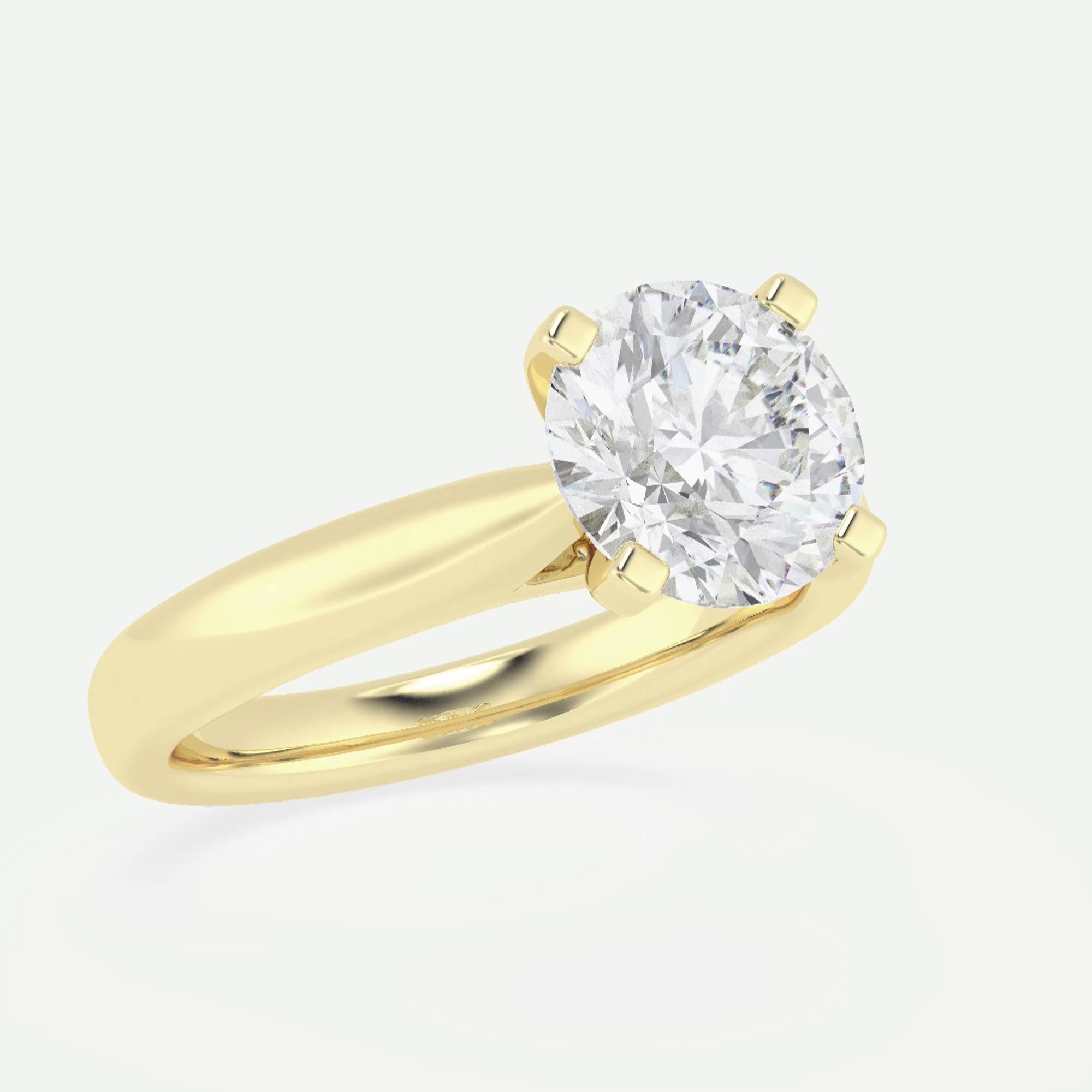 Round Cut Moissanite Cathedral Diamond Engagement Ring For Women