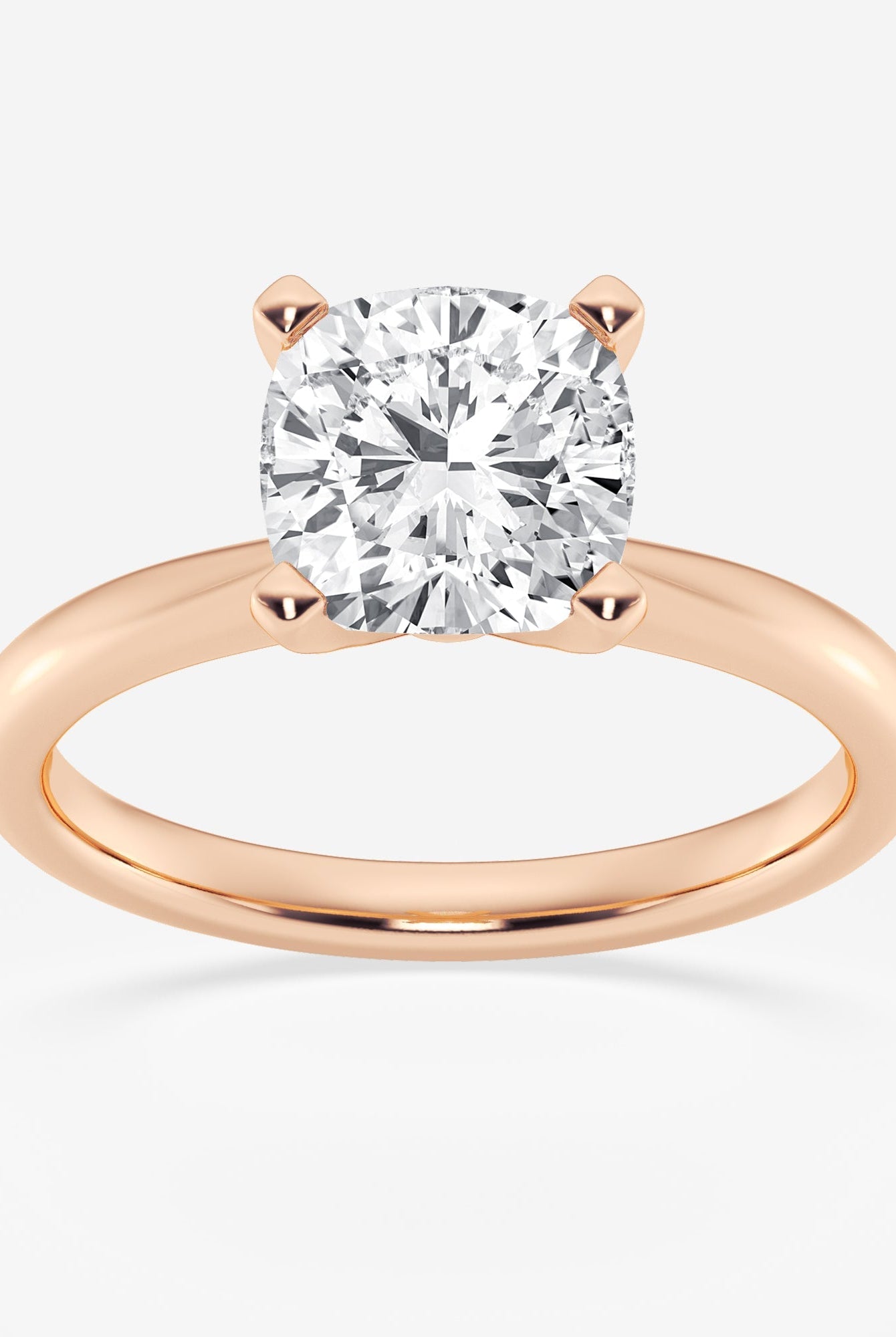Cushion Cut Moissanite Solitaire Diamond Engagement Ring For Women