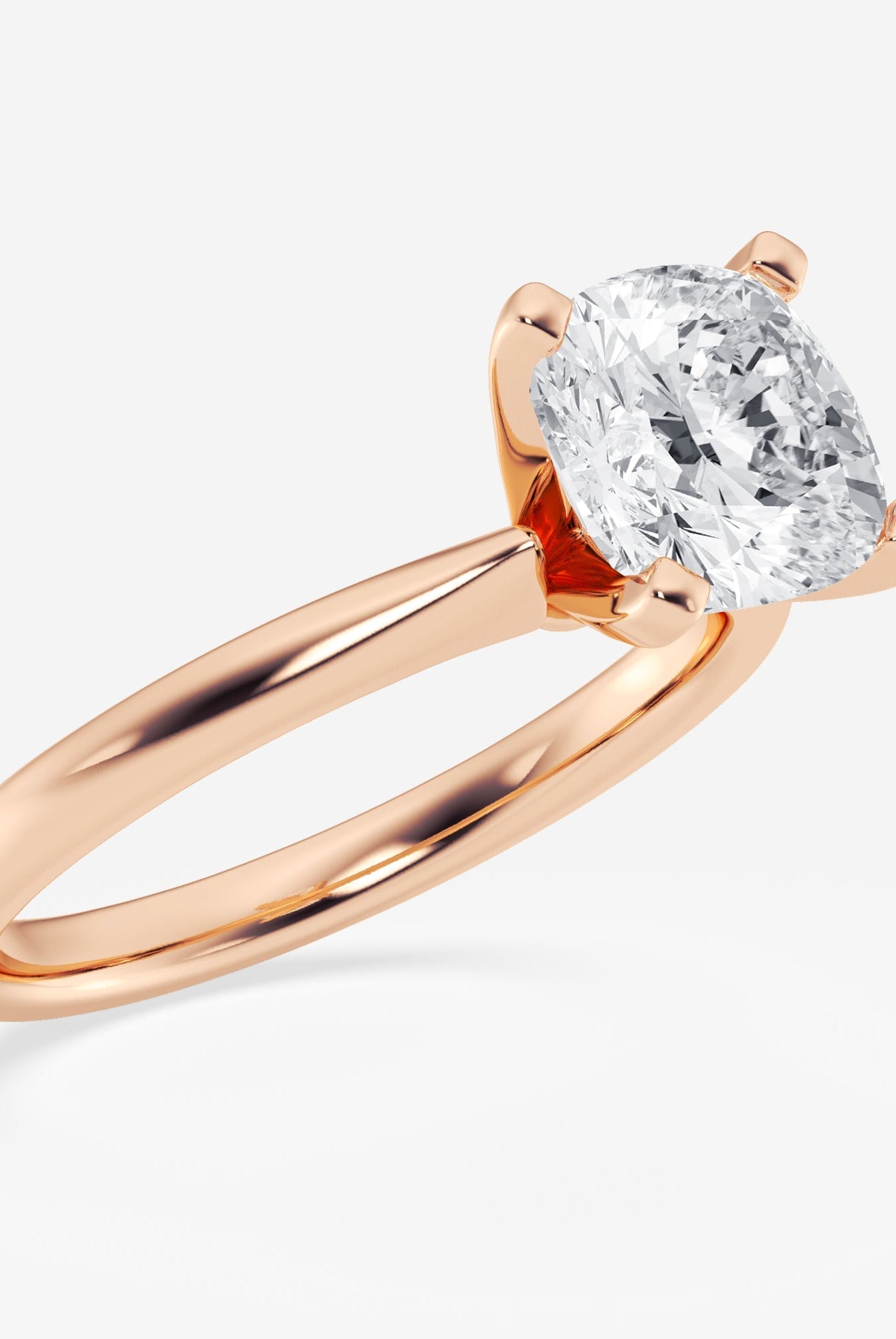 Cushion Cut Moissanite Solitaire Diamond Engagement Ring For Women