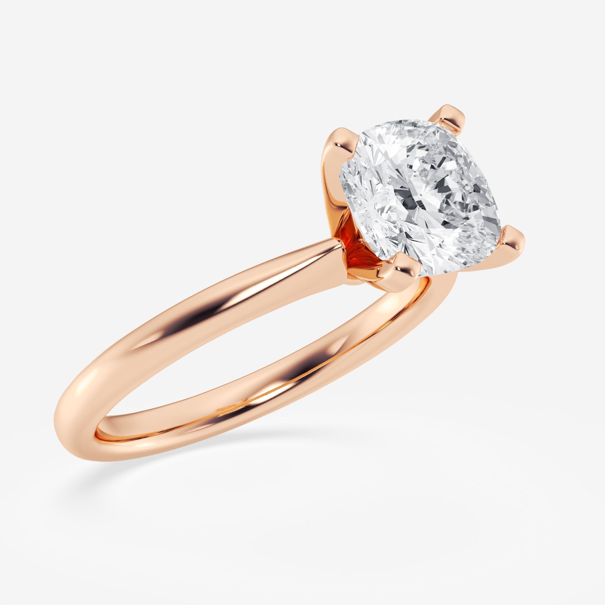 Cushion Cut Moissanite Solitaire Diamond Engagement Ring For Women