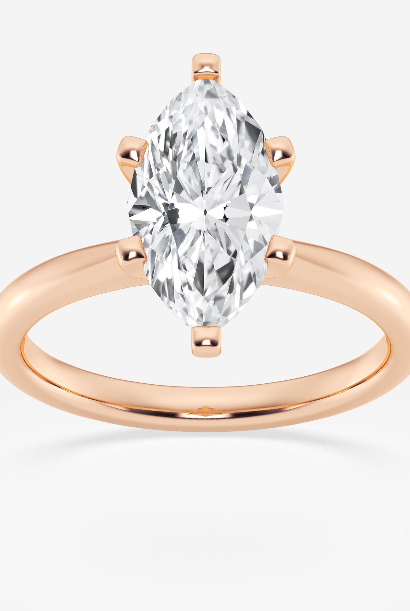 Marquise Cut Moissanite Classic Solitaire Diamond Engagement Ring