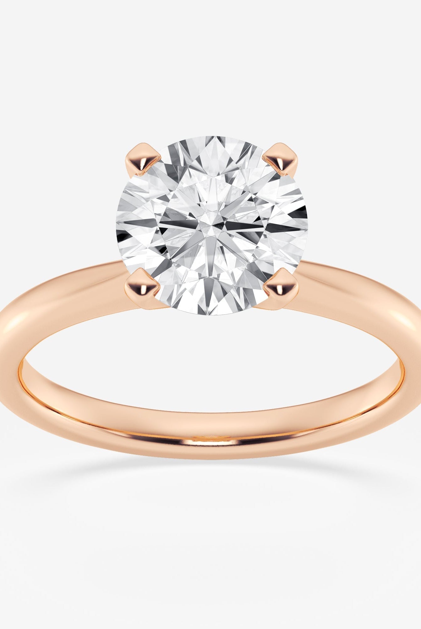 Round Cut Diamond Solitaire Moissanite Engagement Ring For Her