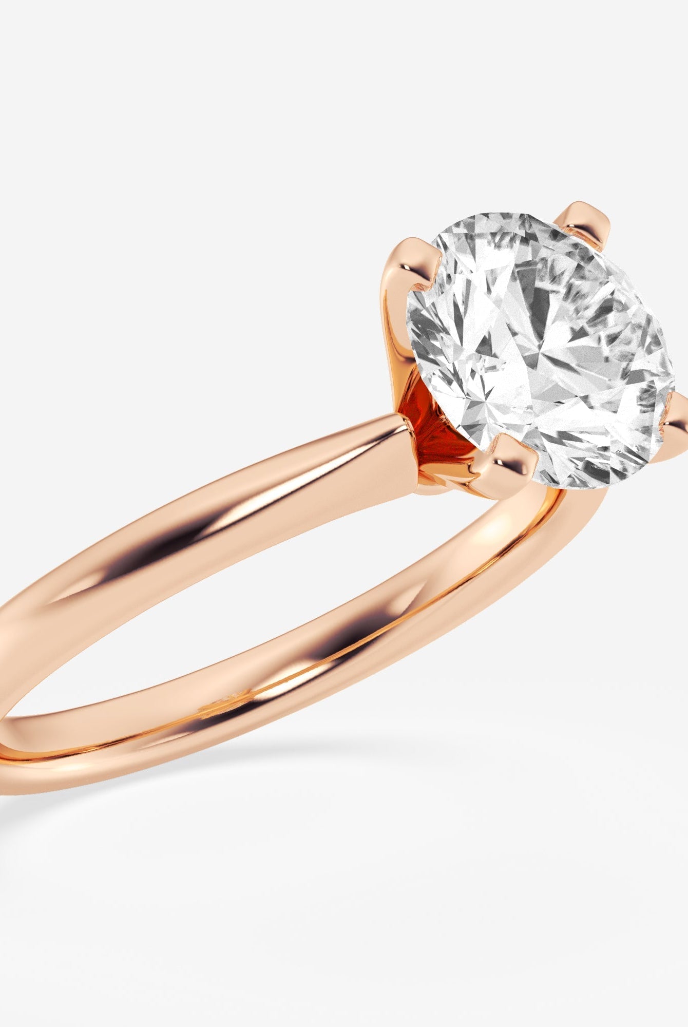 Round Cut Diamond Solitaire Moissanite Engagement Ring For Her