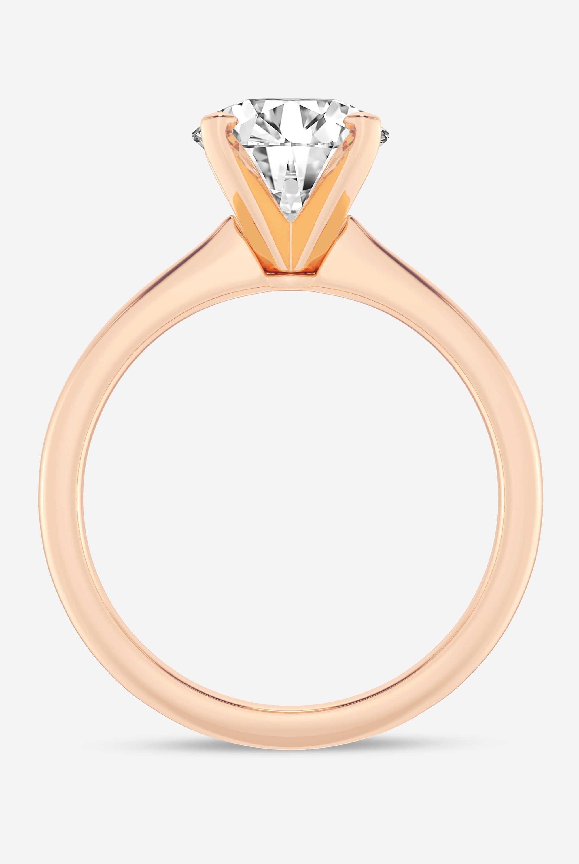 Round Cut Diamond Solitaire Moissanite Engagement Ring For Her