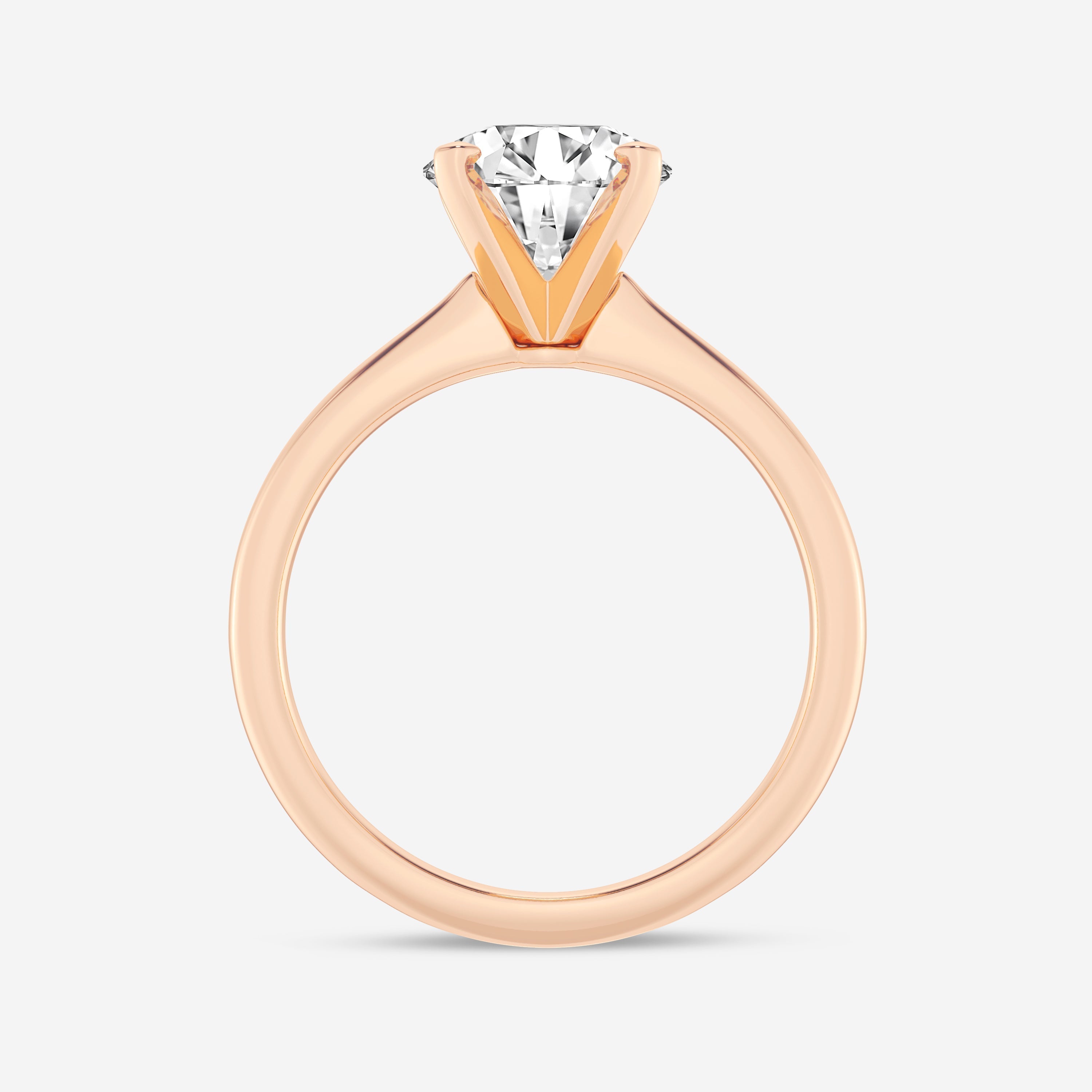 Round Cut Diamond Solitaire Moissanite Engagement Ring For Her