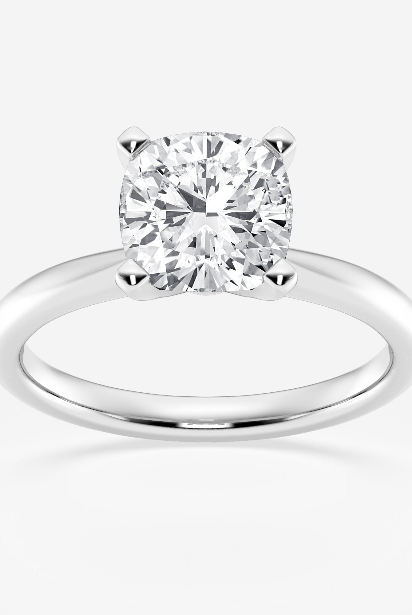 Cushion Cut Moissanite Solitaire Diamond Engagement Ring For Women