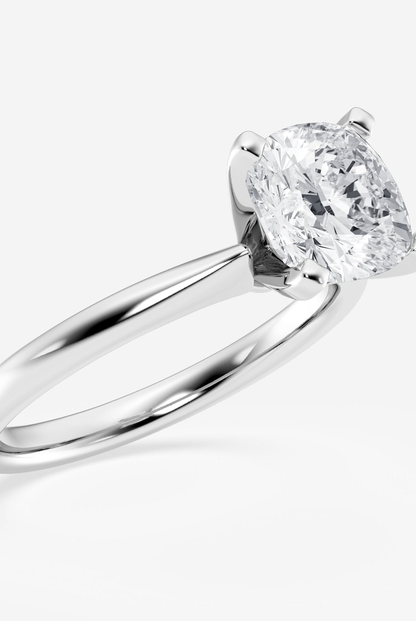 Cushion Cut Moissanite Solitaire Diamond Engagement Ring For Women